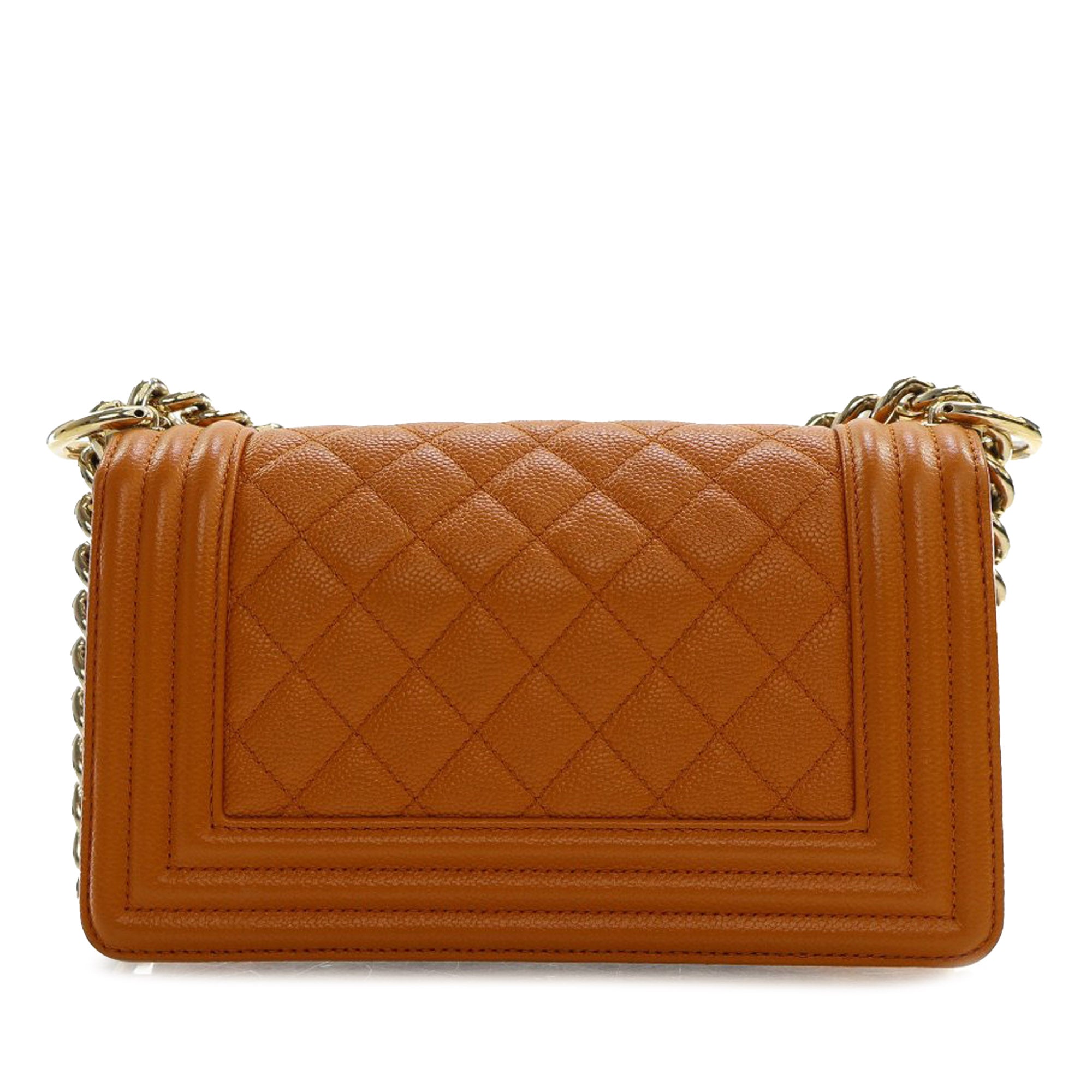 Small Quilted Caviar Boy Flap