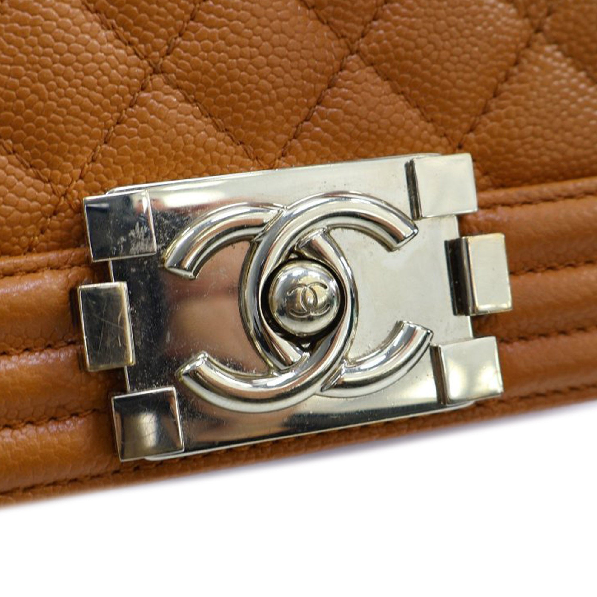 Small Quilted Caviar Boy Flap
