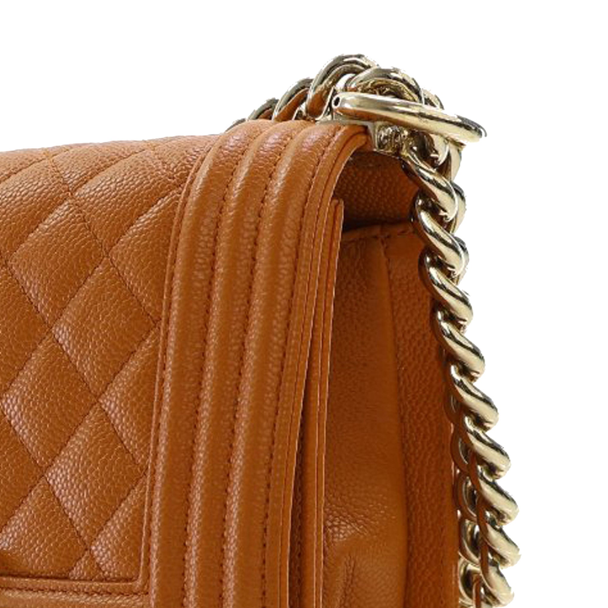 Small Quilted Caviar Boy Flap