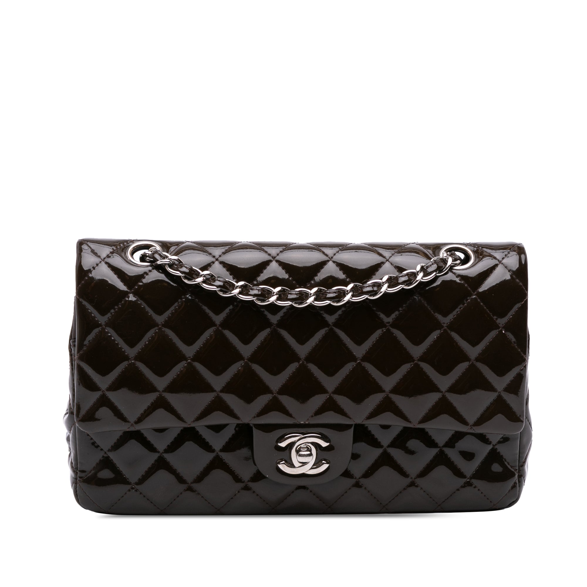 Medium Classic Patent Double Flap