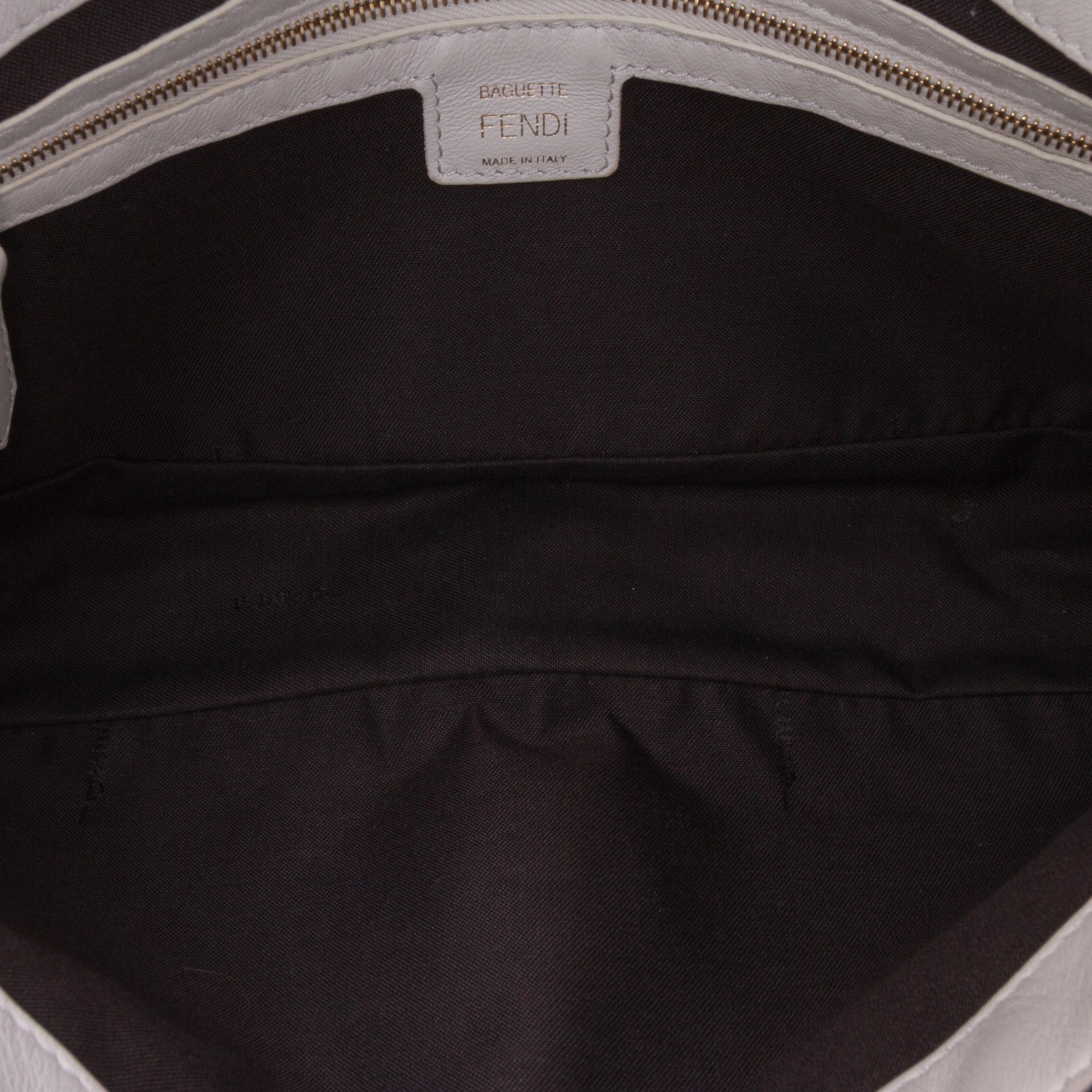 Zucca Embossed Leather Baguette Satchel