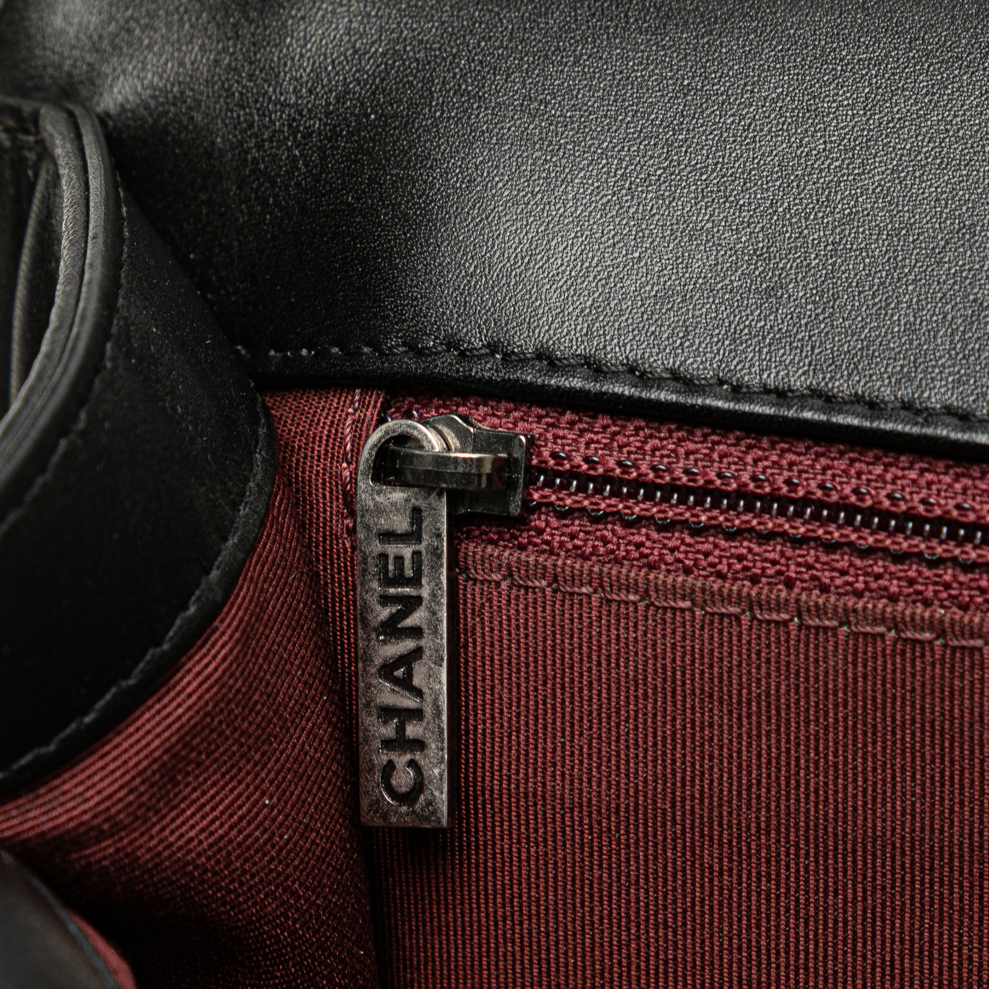 Medium Chevron Calfskin Boy Flap