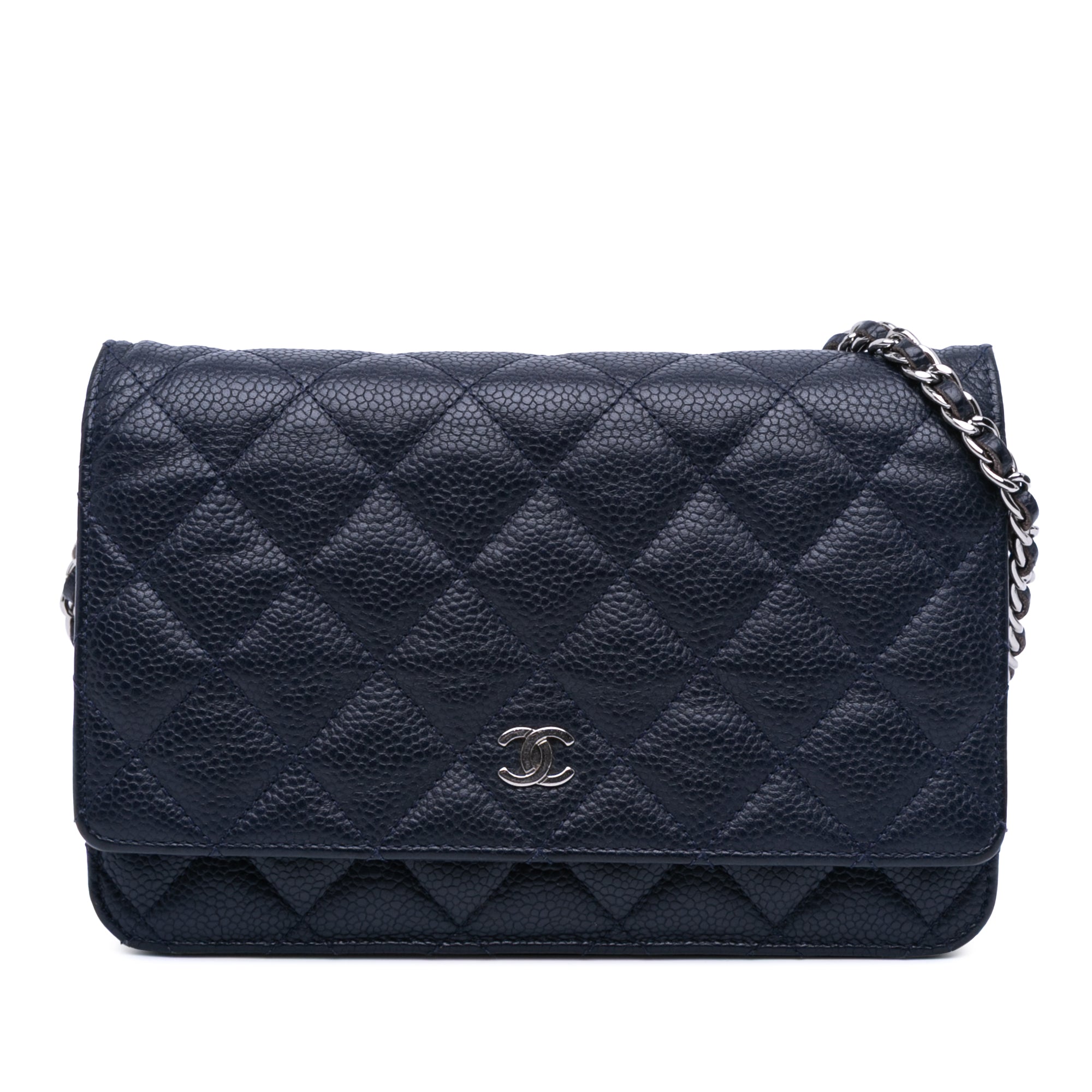 CC Quilted Caviar Wallet on Chain