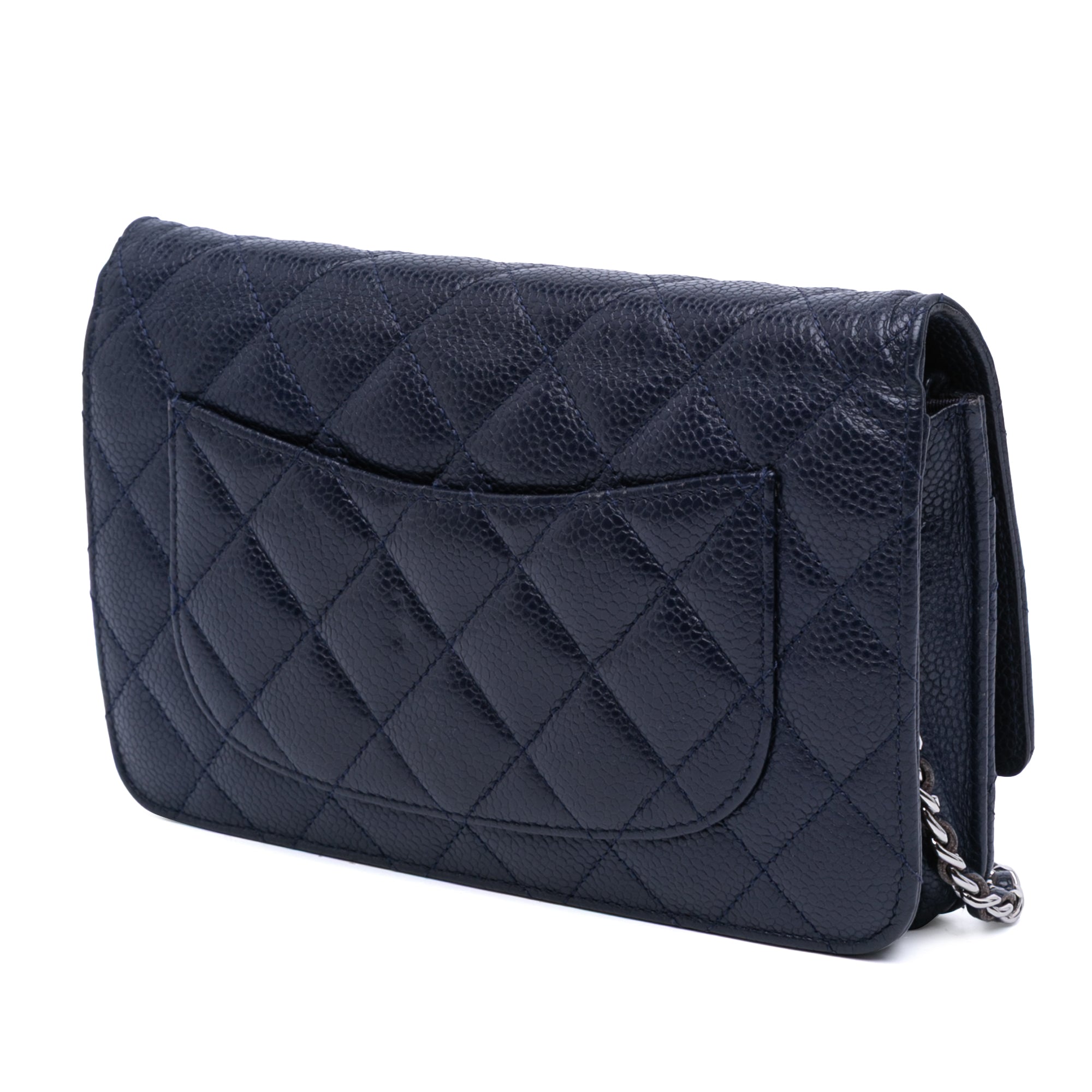 CC Quilted Caviar Wallet on Chain