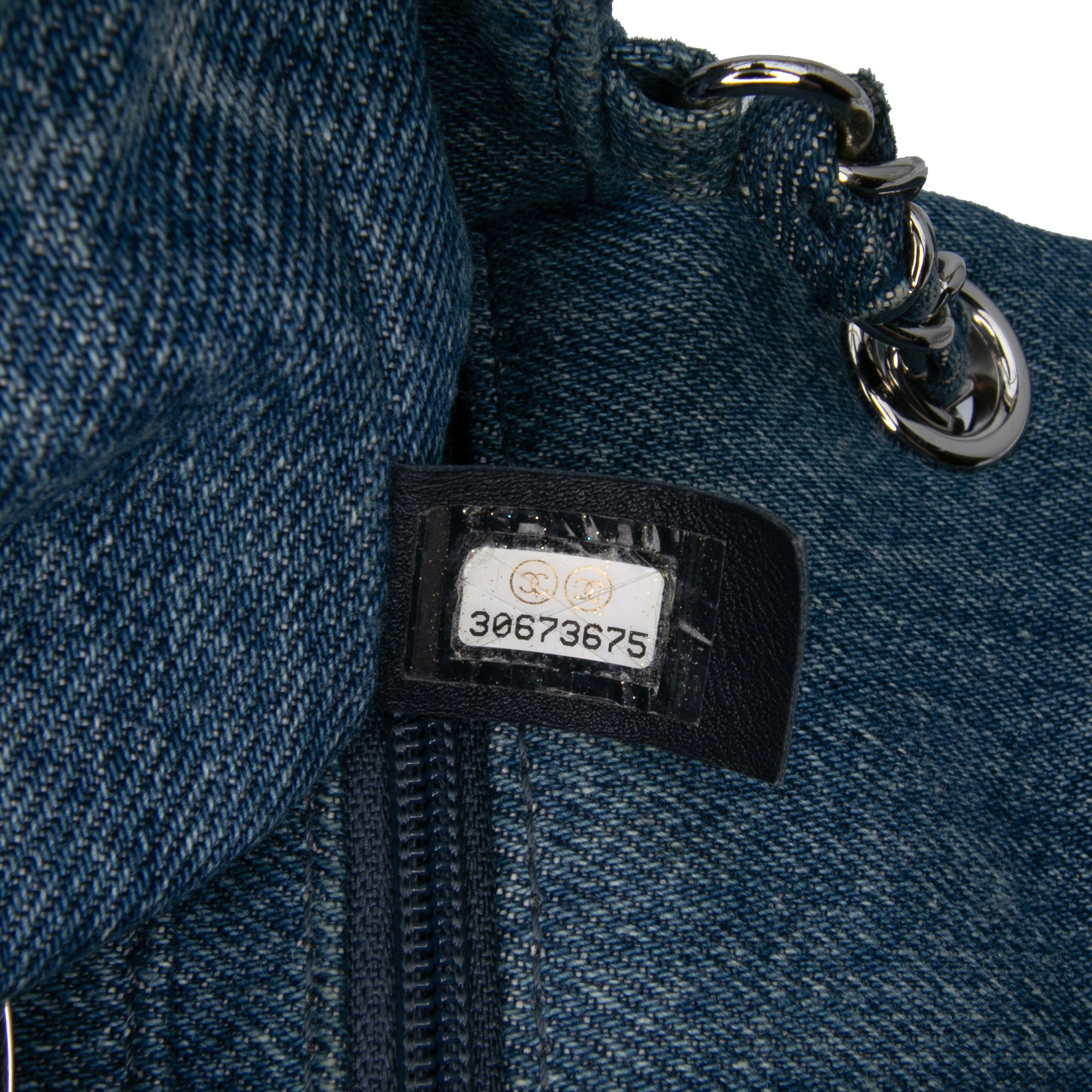 Chanel Mini Square CC Quilted Denim Single Flap