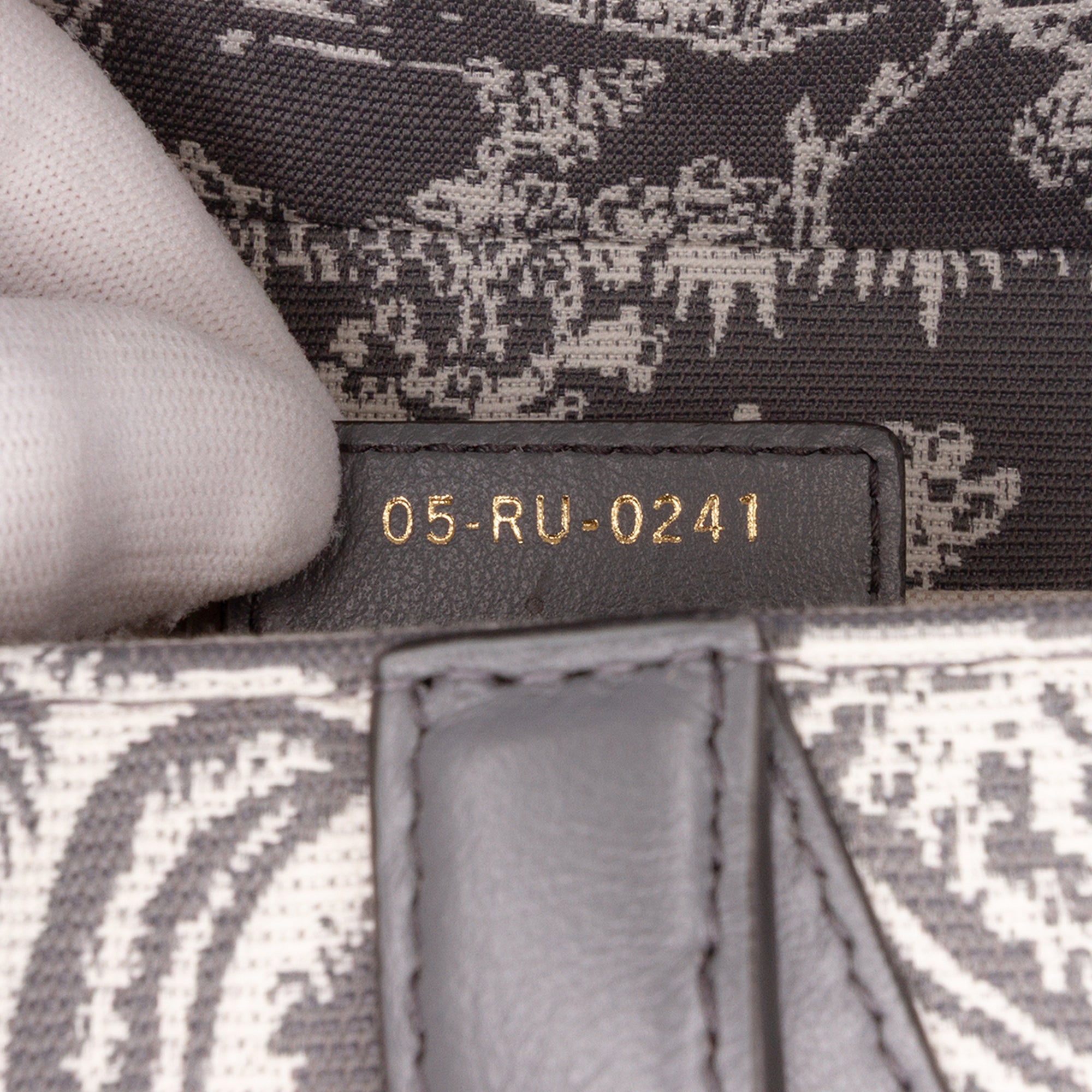 Canvas Reverse Embroidered Toile De Jouy Saddle Bag