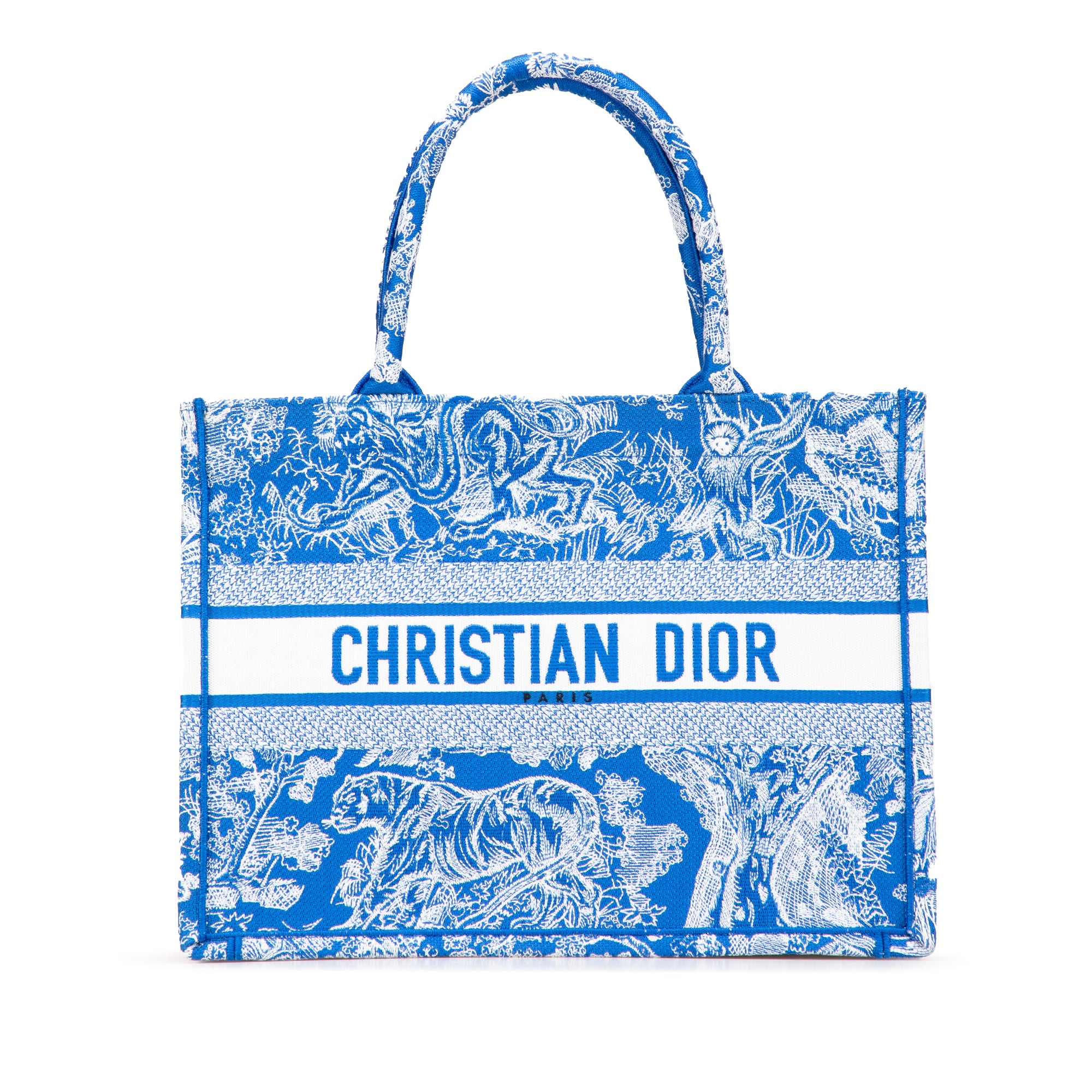 Medium Canvas Embroidered Dioriviera Toile De Jouy Book Tote