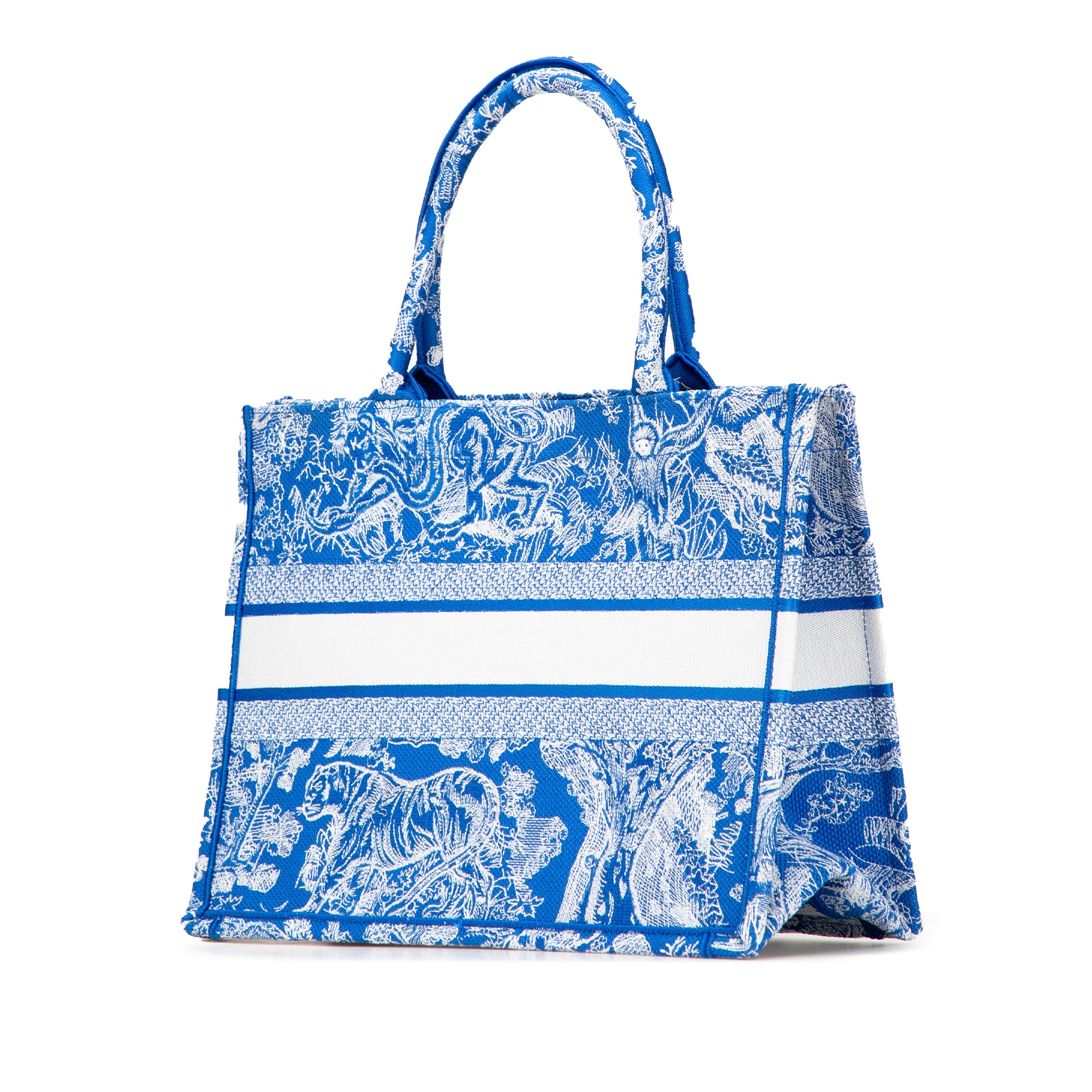 Medium Canvas Embroidered Dioriviera Toile De Jouy Book Tote