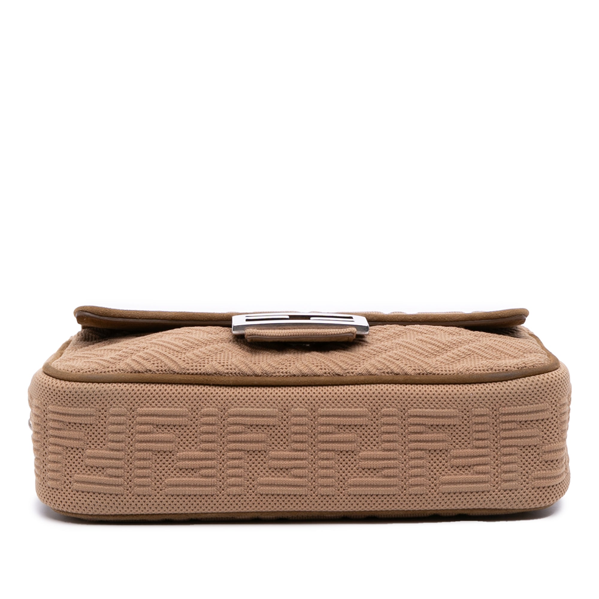 Fendi Zucca Embossed Technical Fabric Chain Midi Baguette