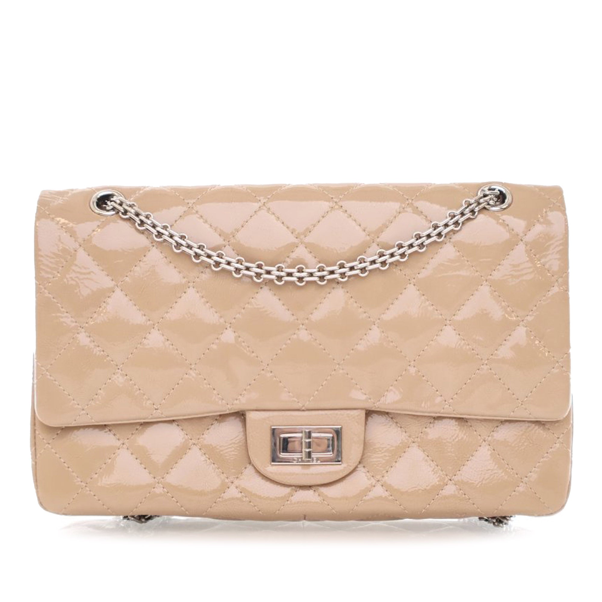 Reissue 2.55 Quilted Patent Double Flap 227