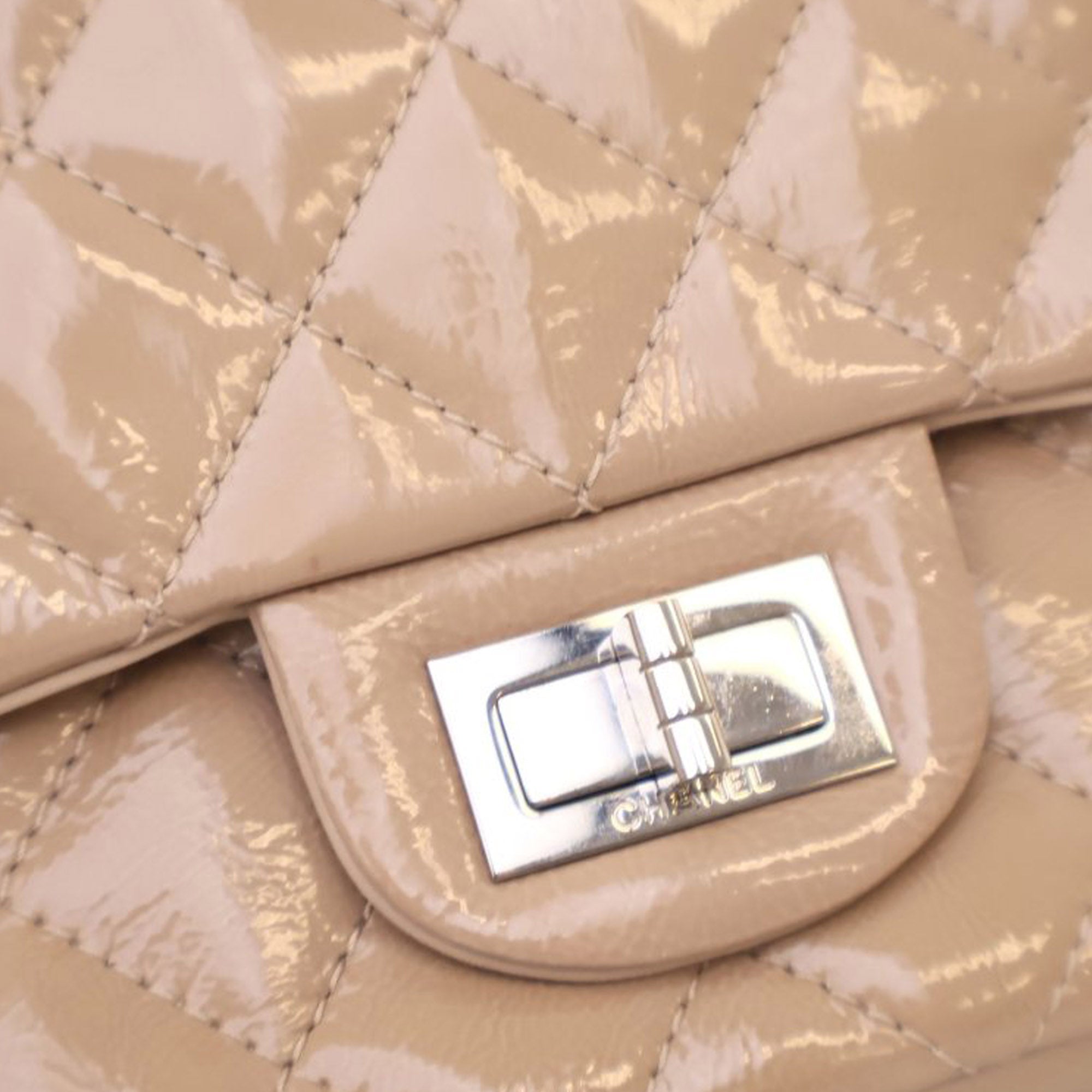 Reissue 2.55 Quilted Patent Double Flap 227