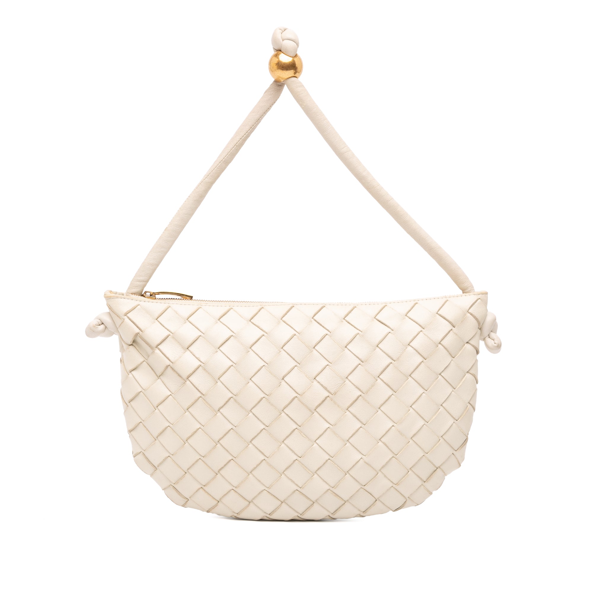 Small Lambskin Intrecciato Turn Pouch