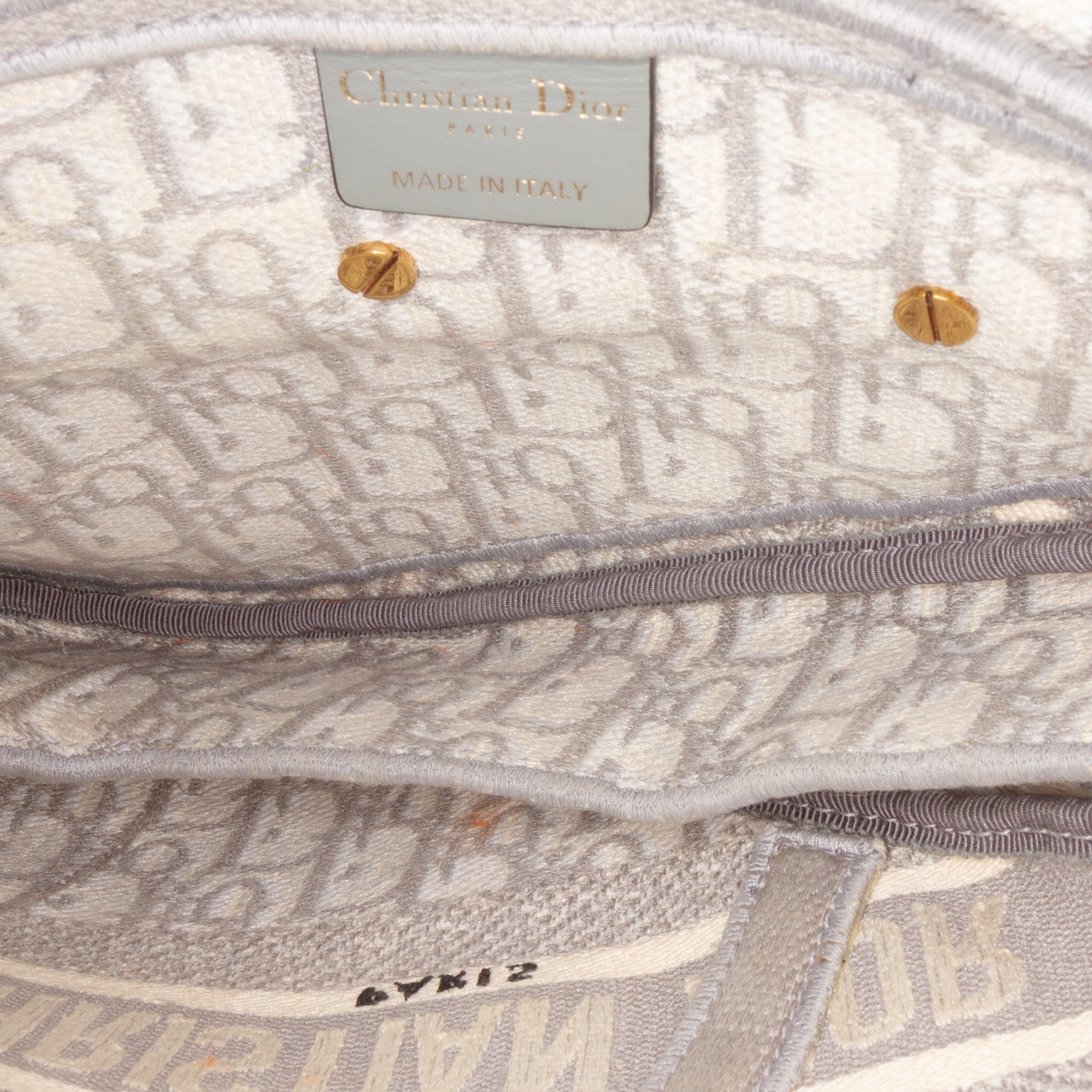 Oblique Embroidered Canvas Saddle Bag