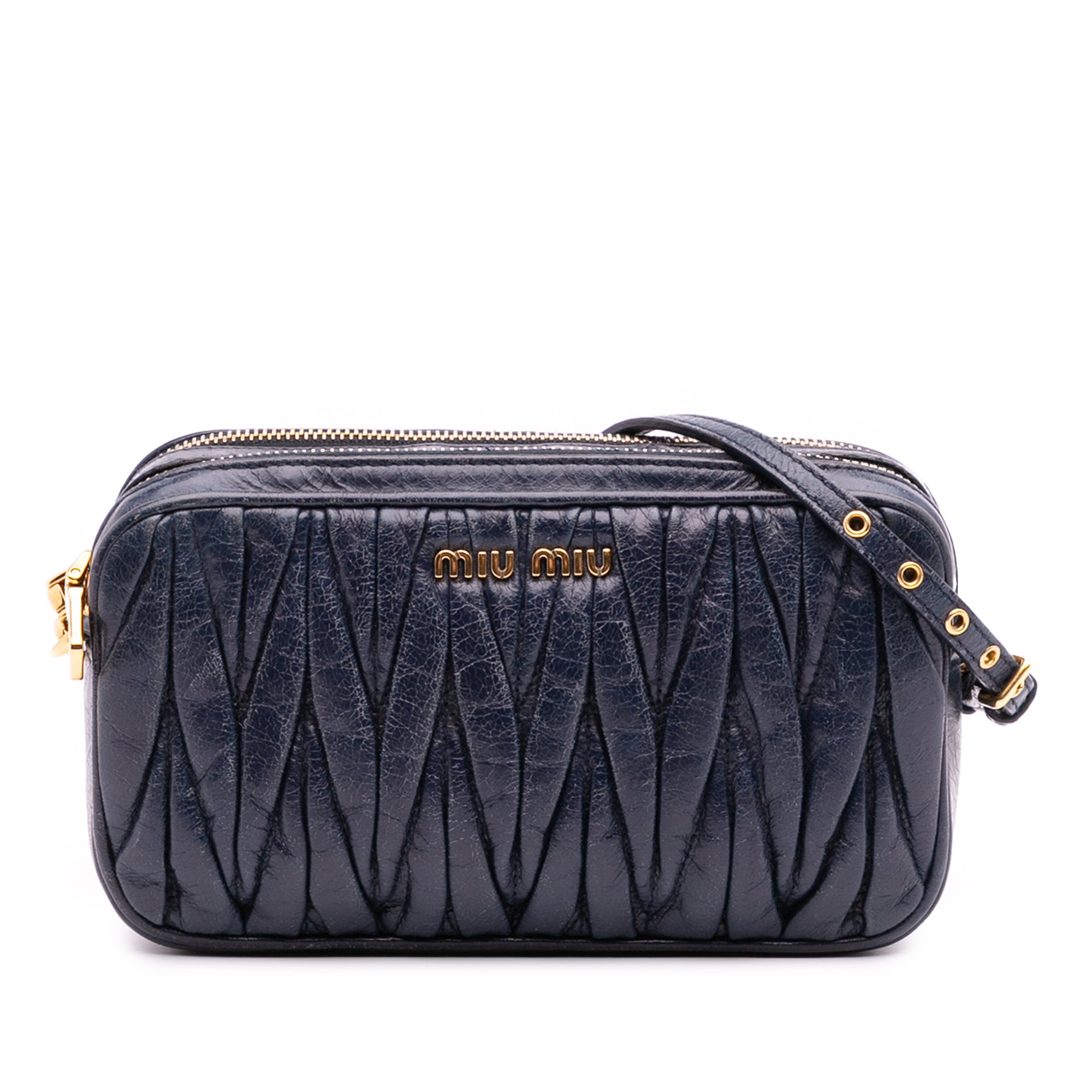 Nappa Matelasse Double Zip Crossbody