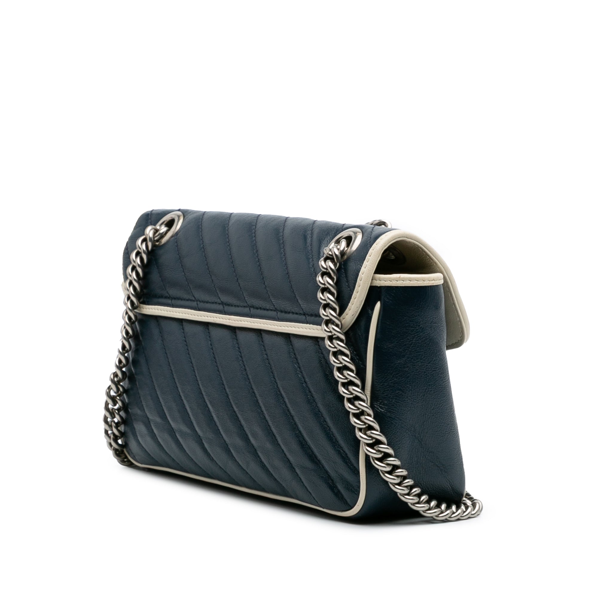 Medium GG Marmont Matelasse Diagonal Leather Torchon Shoulder Bag
