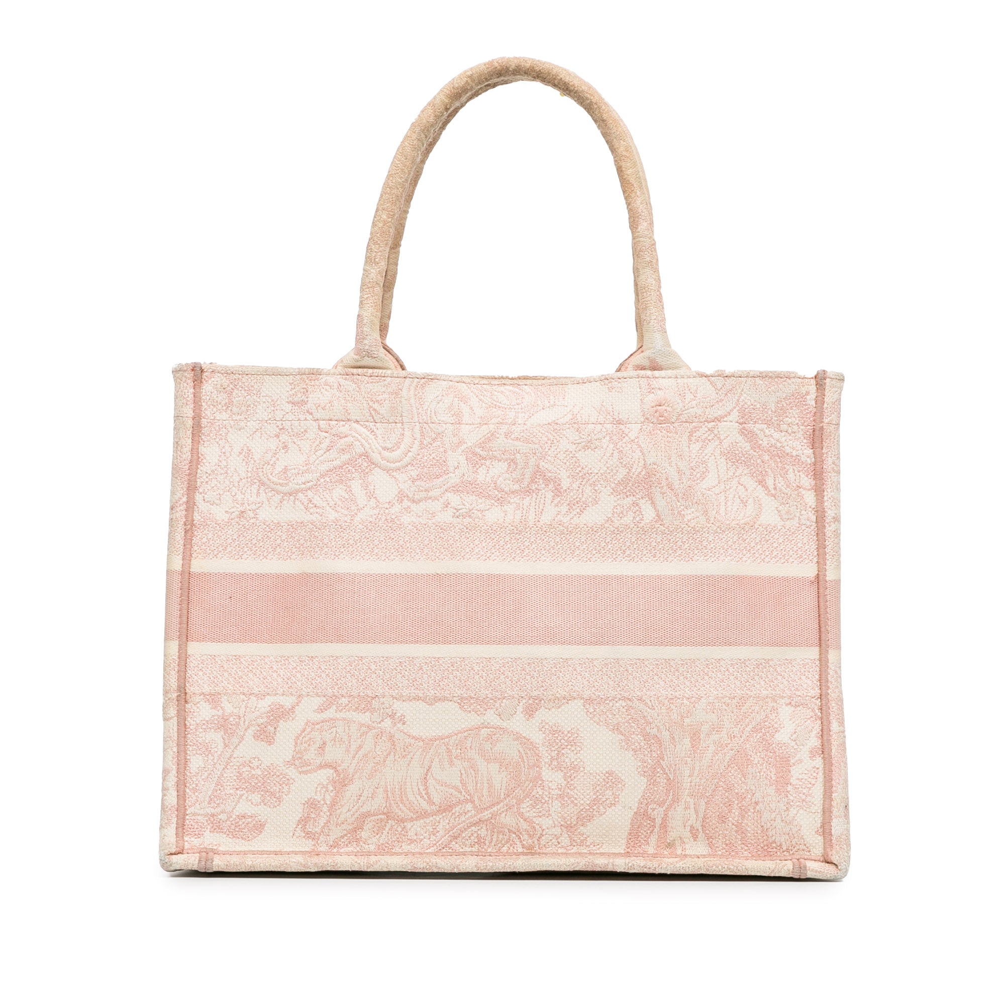 Dior Medium Canvas Embroidered Dioriviera Toile De Jouy Book Tote