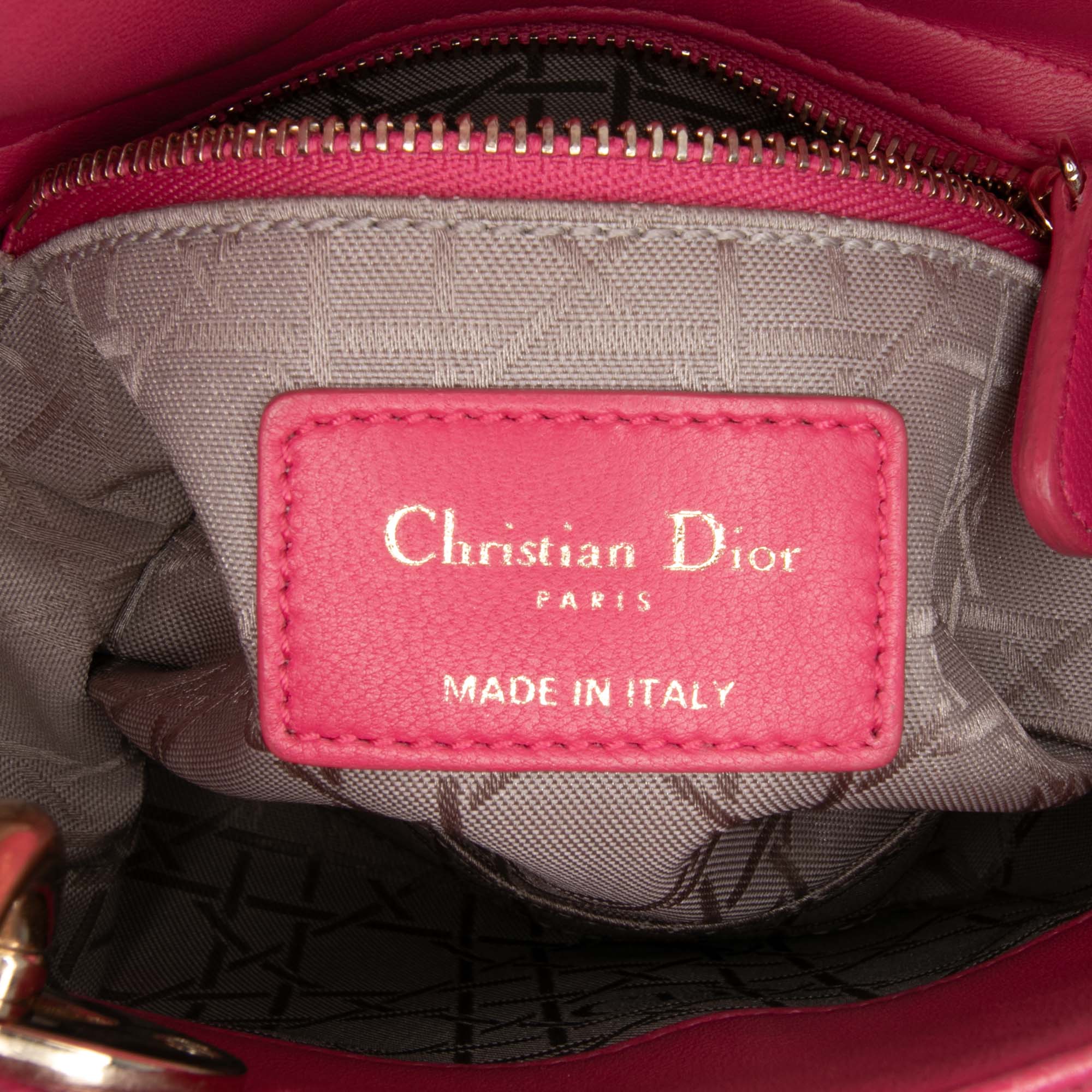 Dior Mini Lambskin Cannage Lady Dior