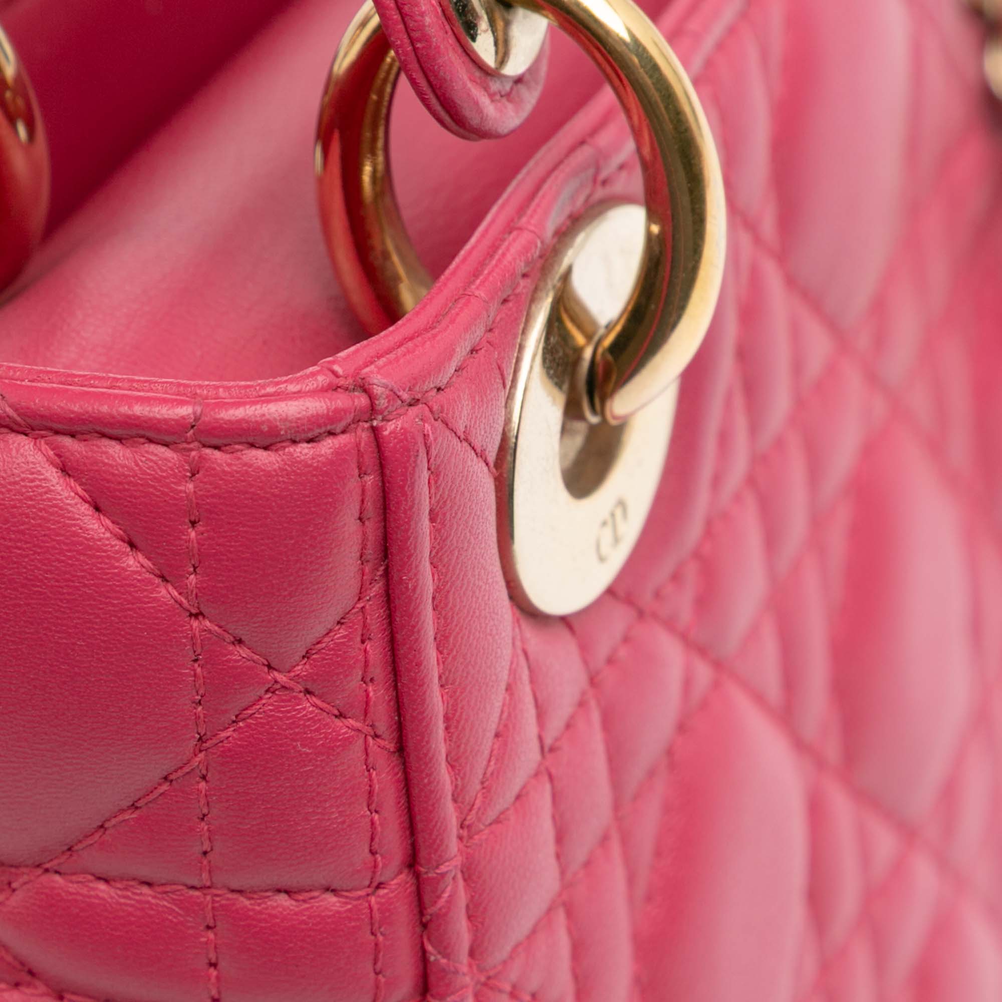 Dior Mini Lambskin Cannage Lady Dior