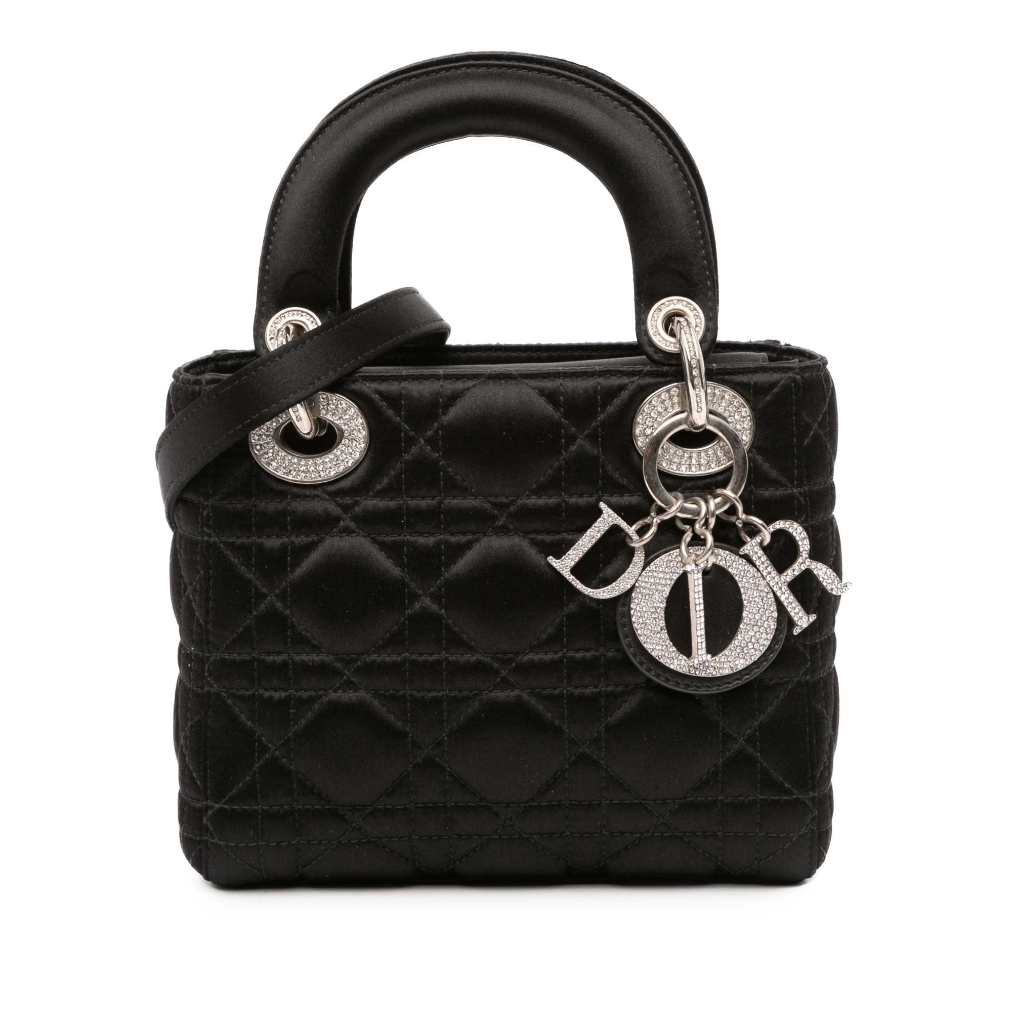 Mini Satin Cannage Swarovski Crystal Lady Dior