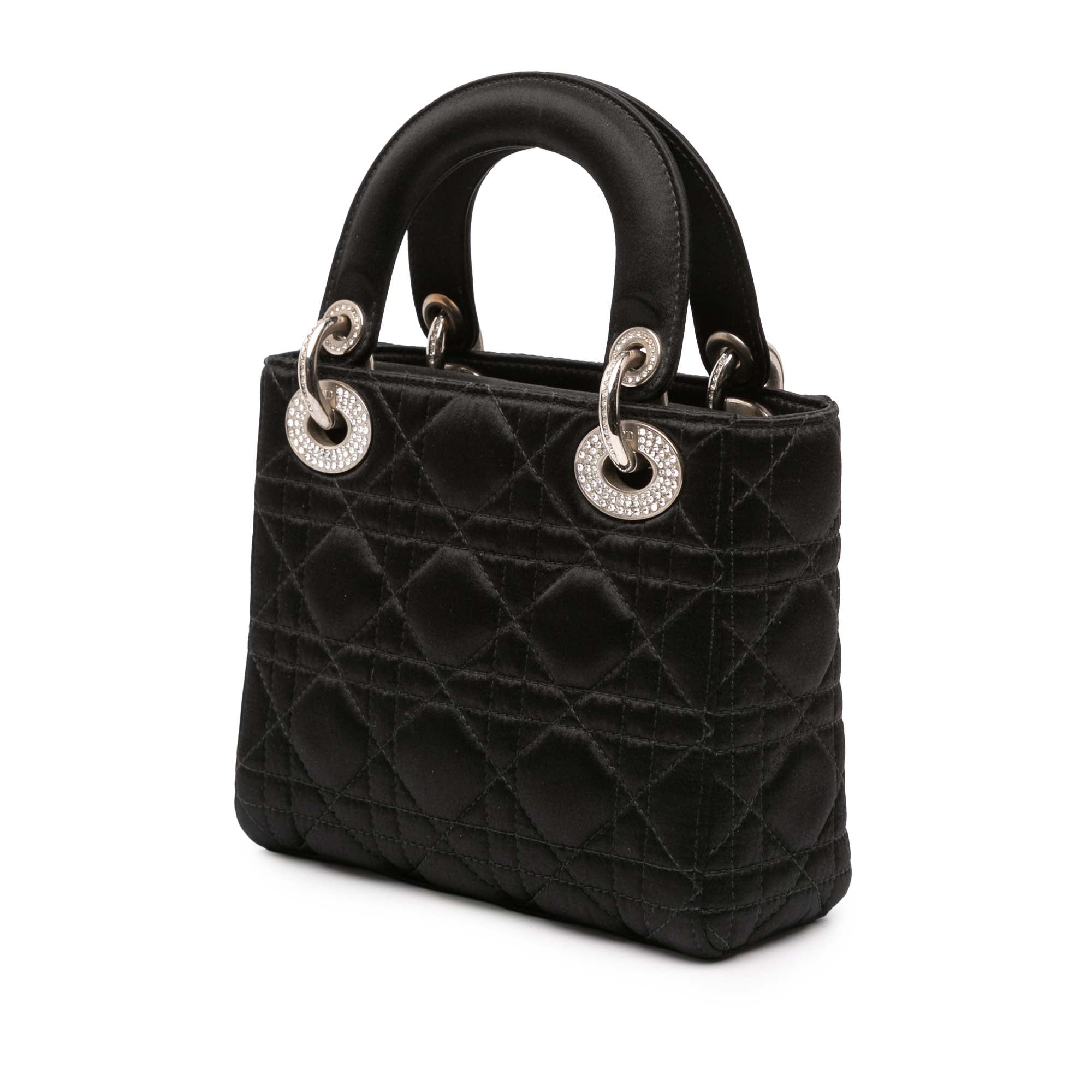 Mini Satin Cannage Swarovski Crystal Lady Dior