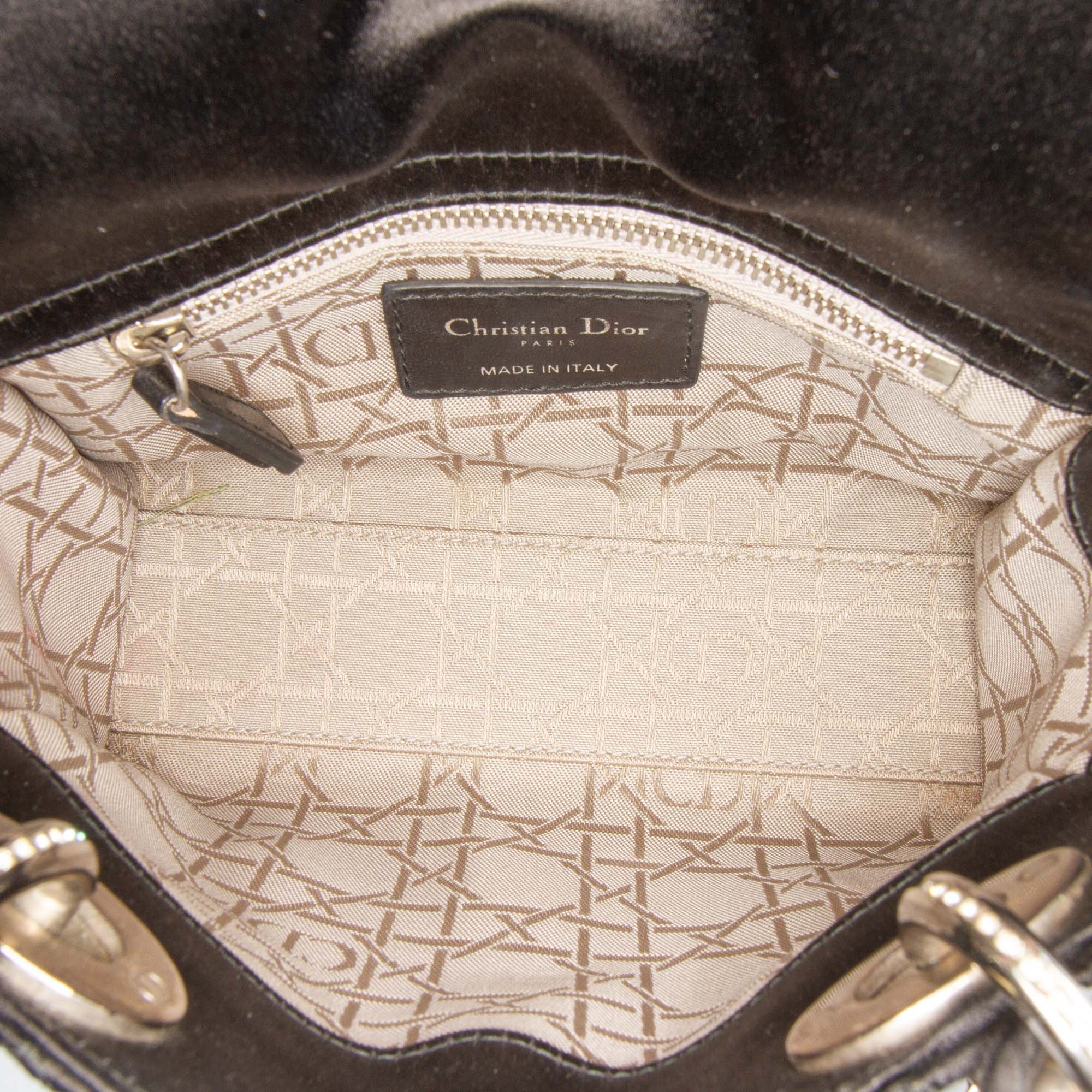 Mini Satin Cannage Swarovski Crystal Lady Dior