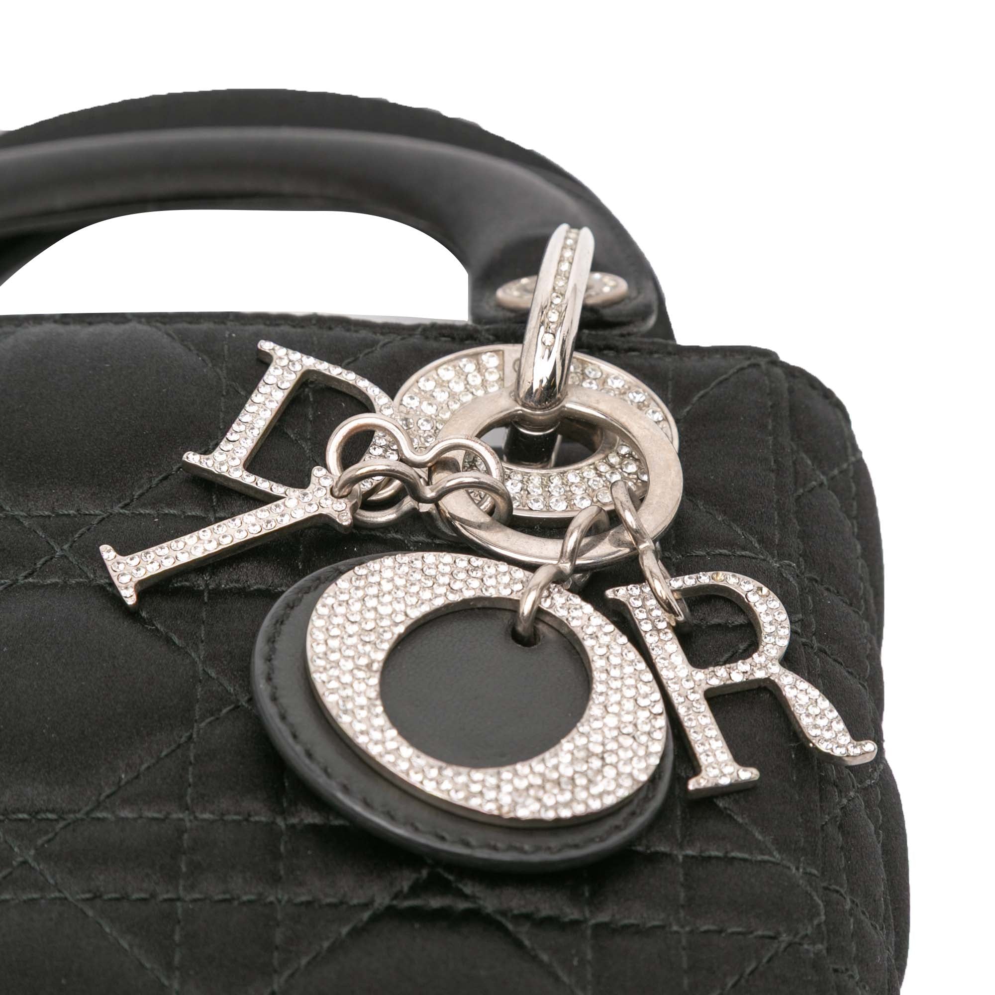 Mini Satin Cannage Swarovski Crystal Lady Dior