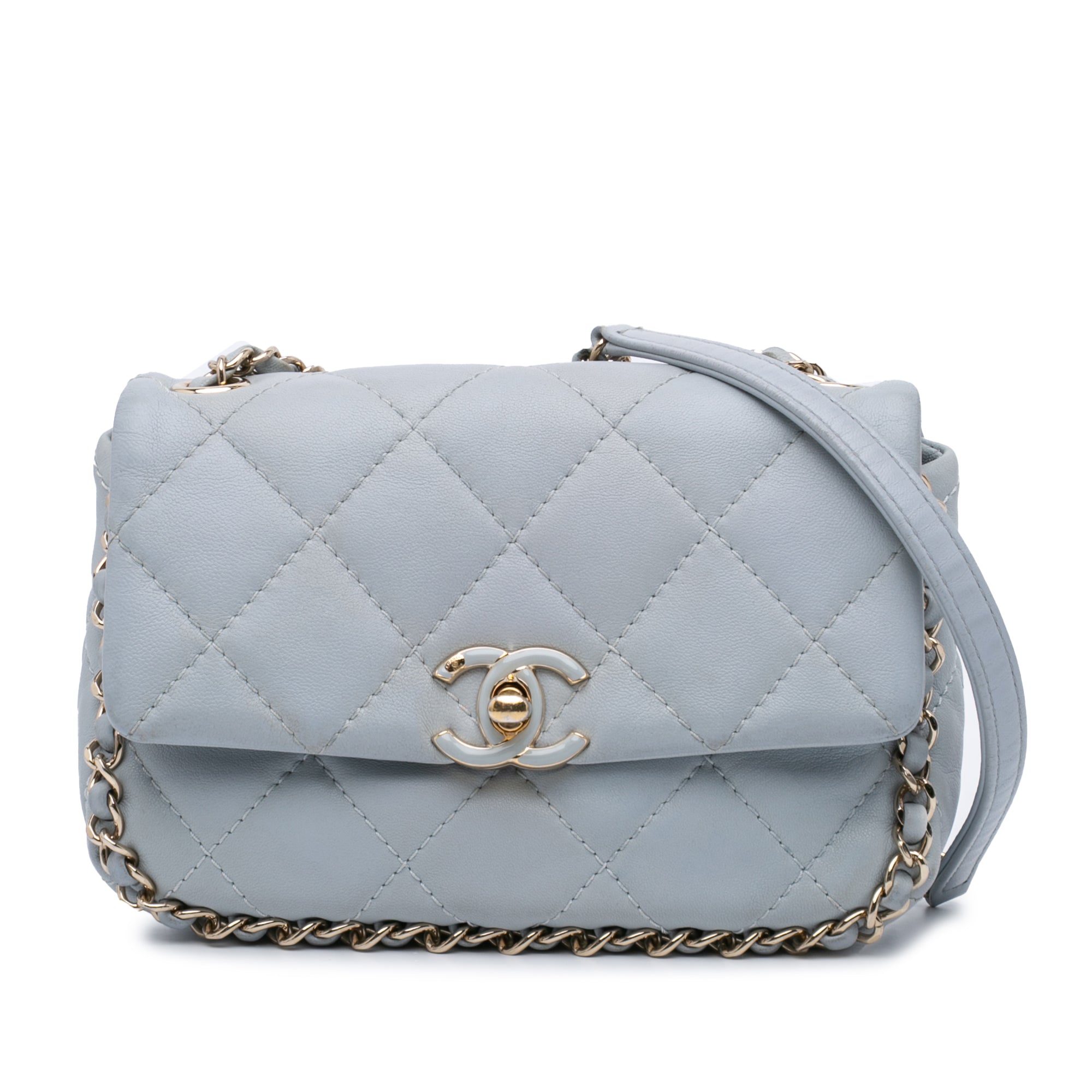 Mini Calfskin Chain Around Flap