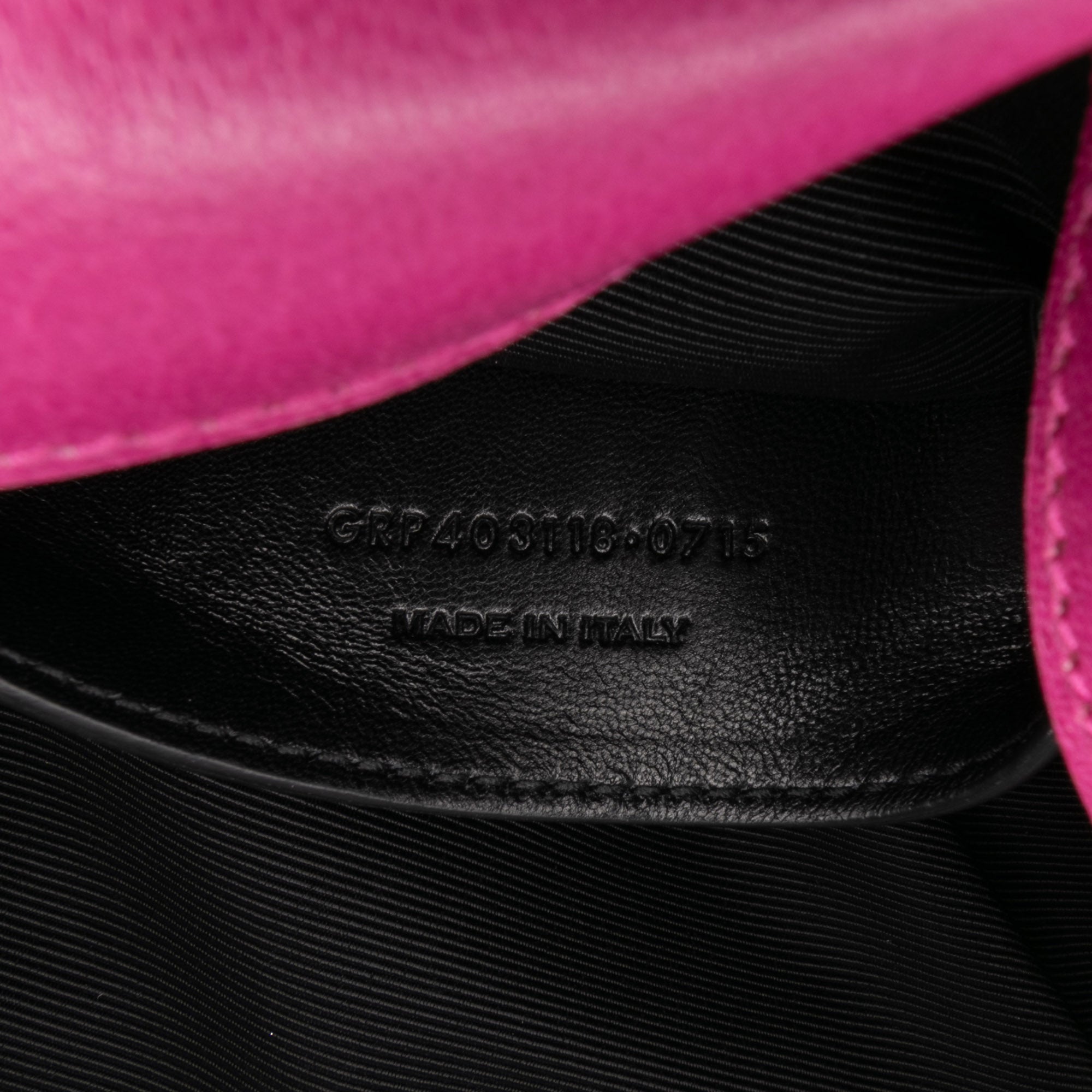 Medium Chevron Sheepskin Monogram Chain Bag