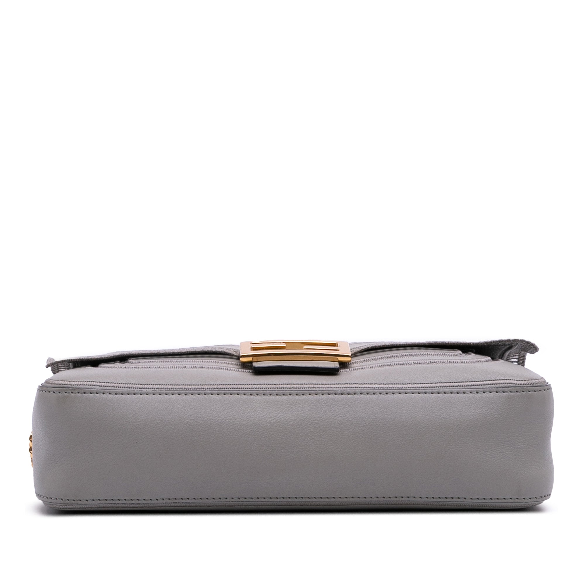 Fendi Embroidered Lace Leather Baguette Chain