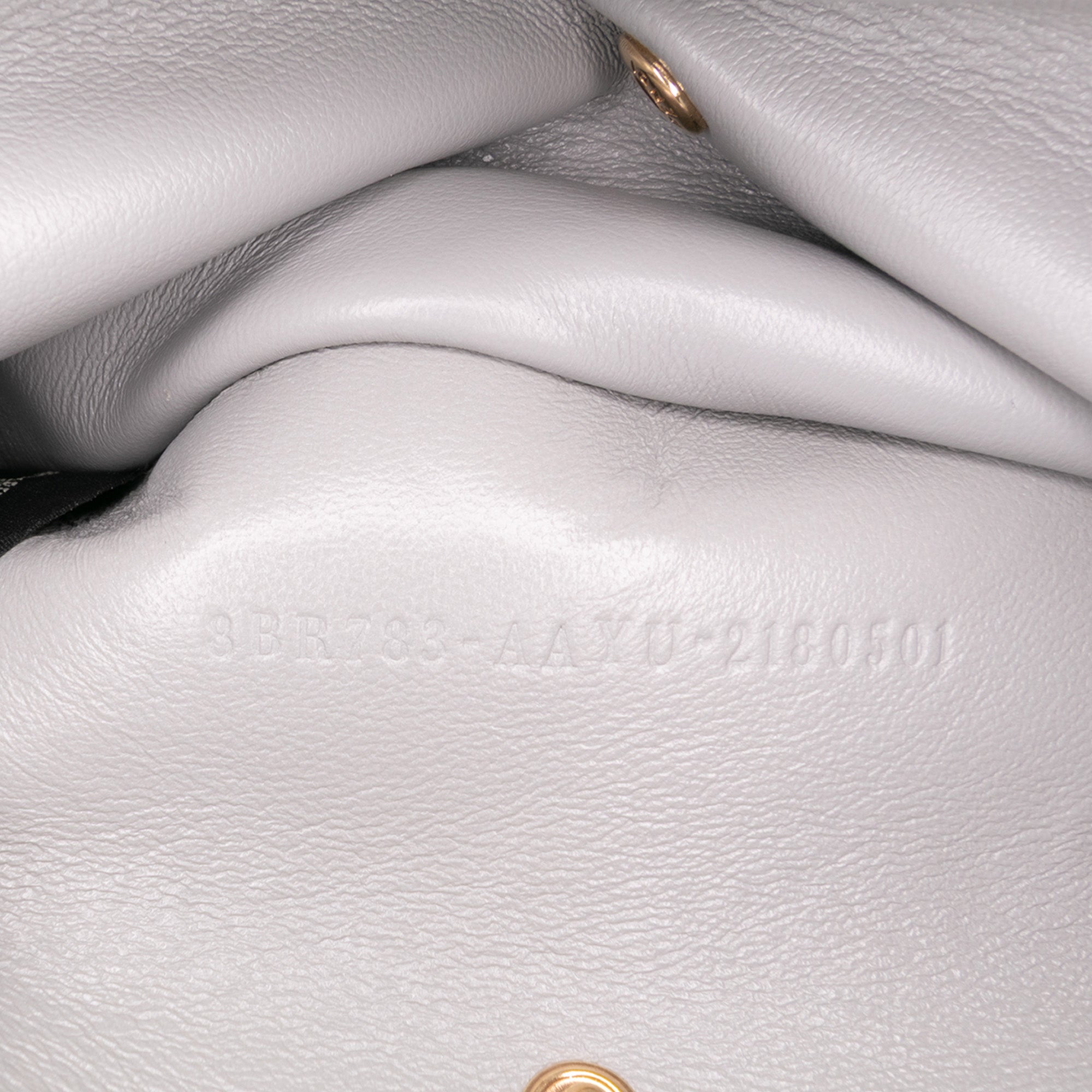 Fendi Embroidered Lace Leather Baguette Chain