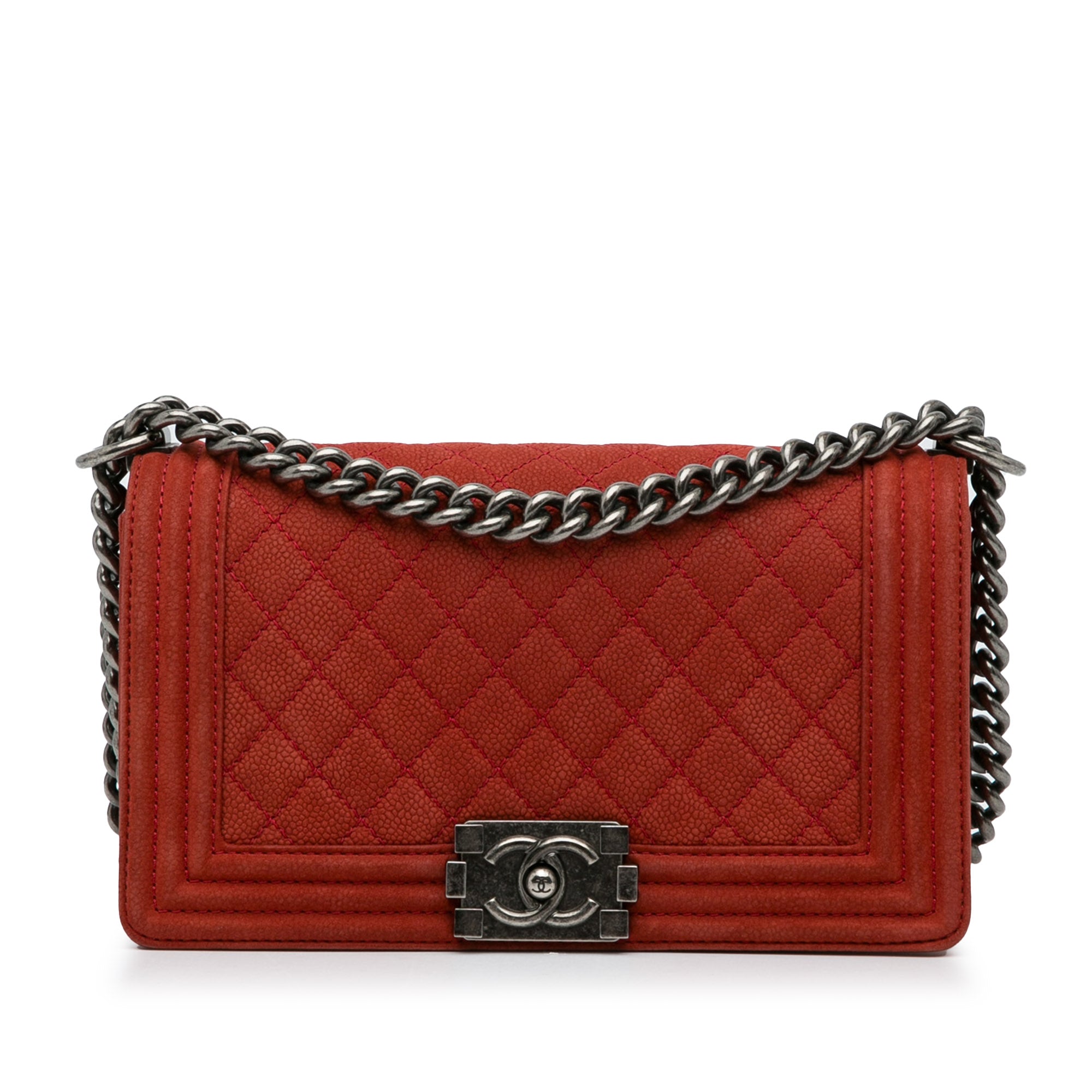 Old Medium Quilted Caviar Boy Flap