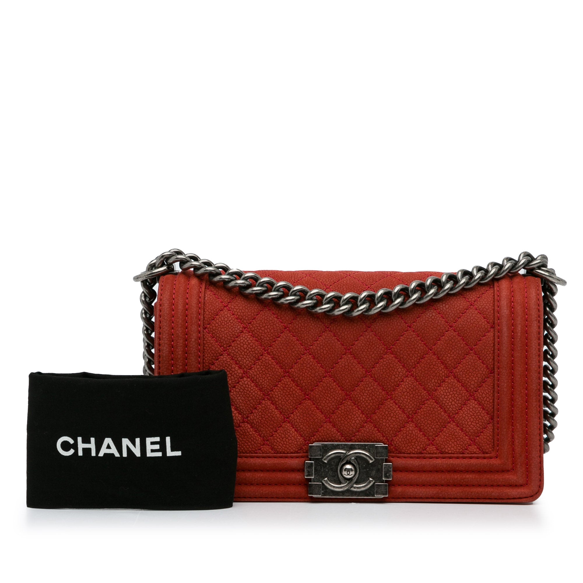 Chanel Old Medium Quilted Caviar Boy Flap