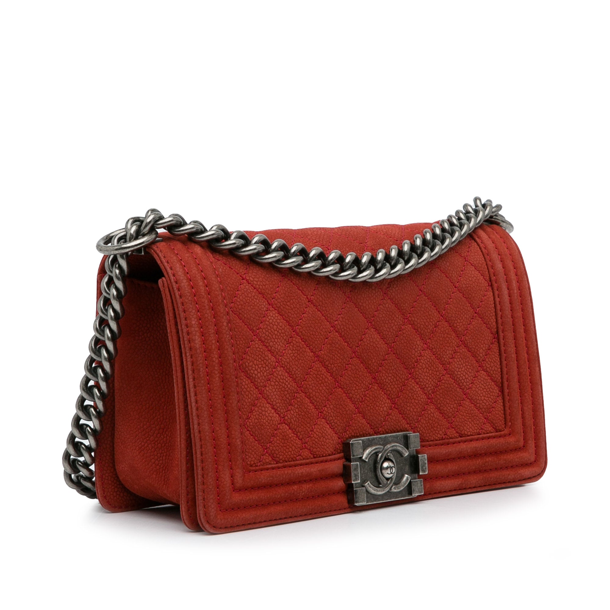 Old Medium Quilted Caviar Boy Flap