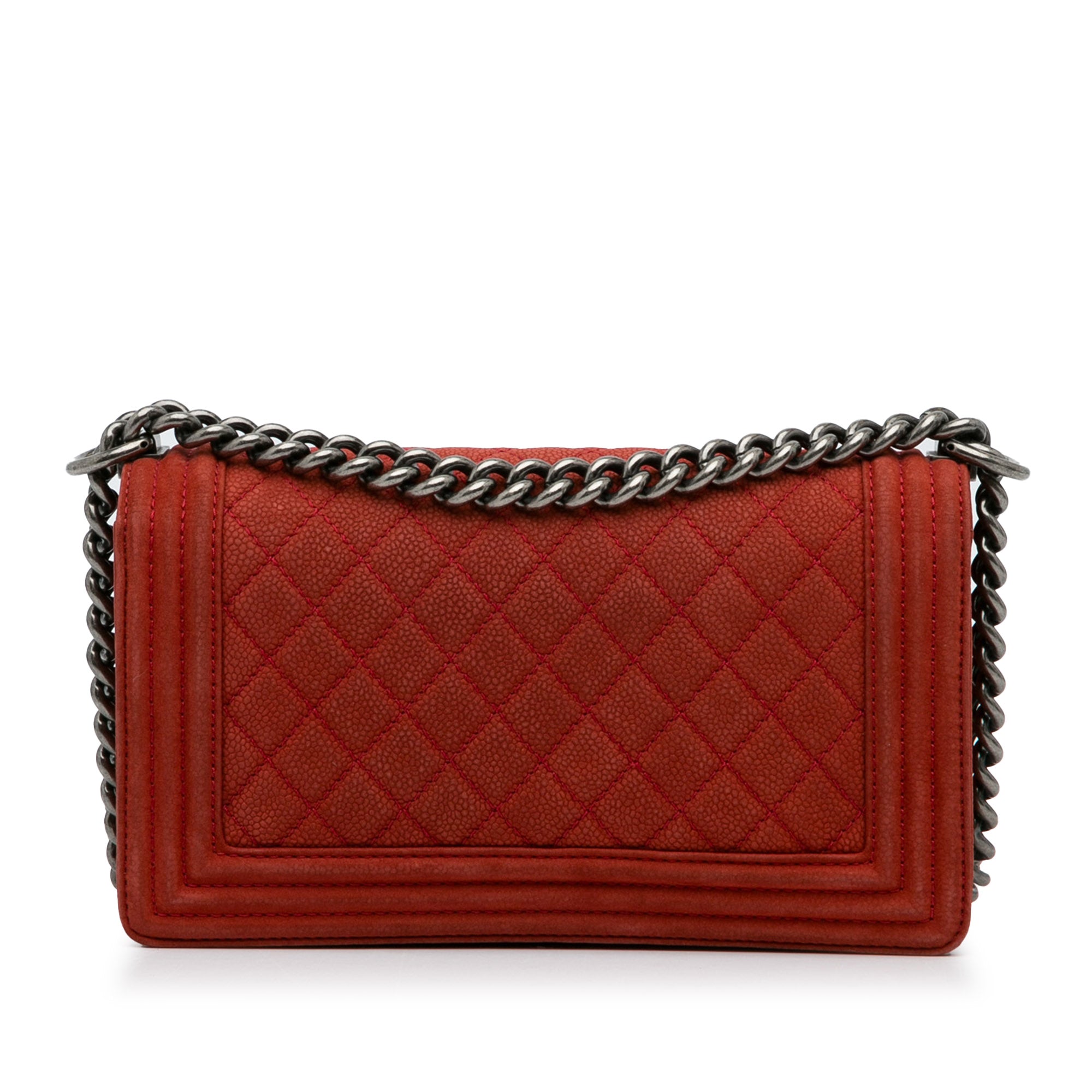 Old Medium Quilted Caviar Boy Flap