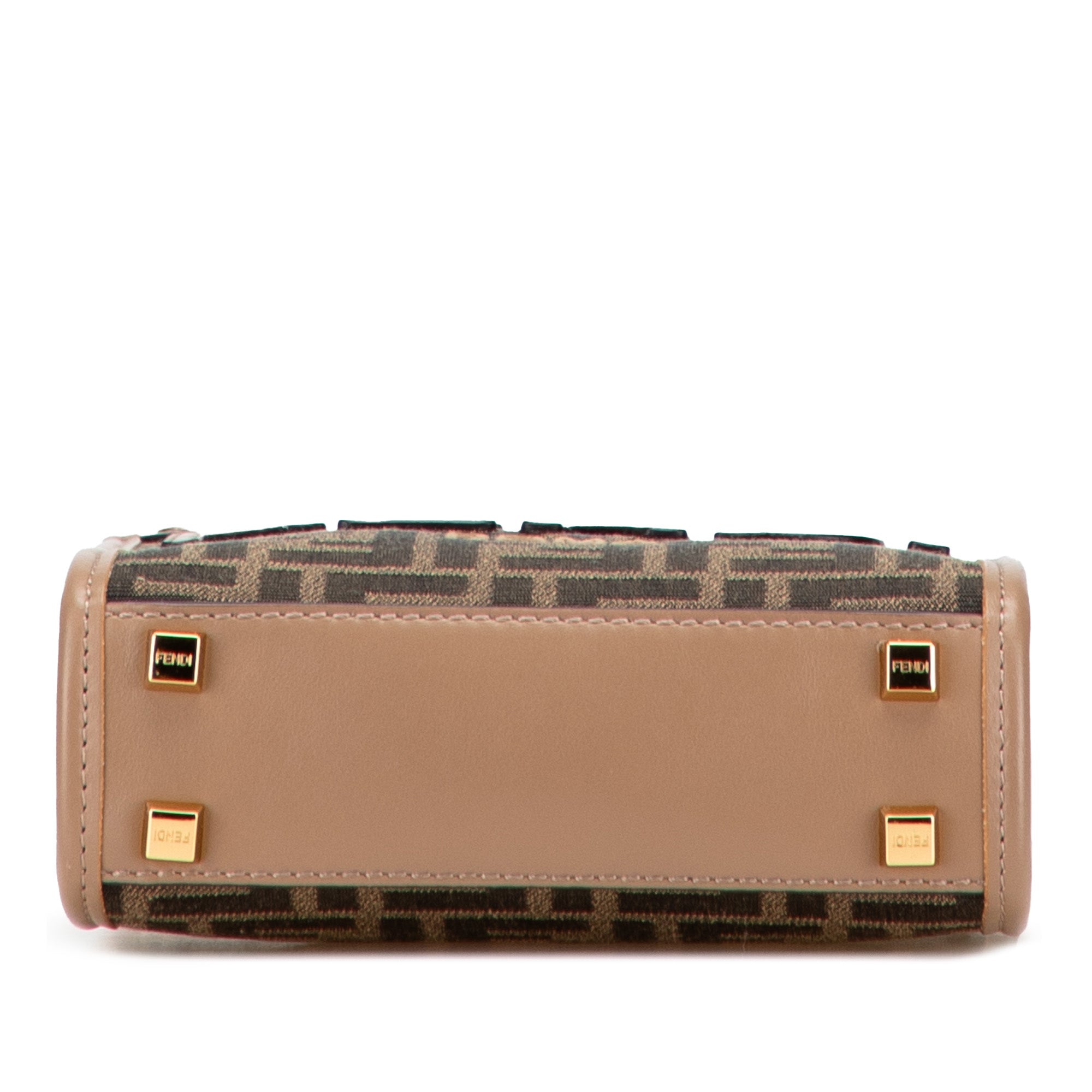 Fendi Mini Zucca Canvas Sunshine Shopper Tote