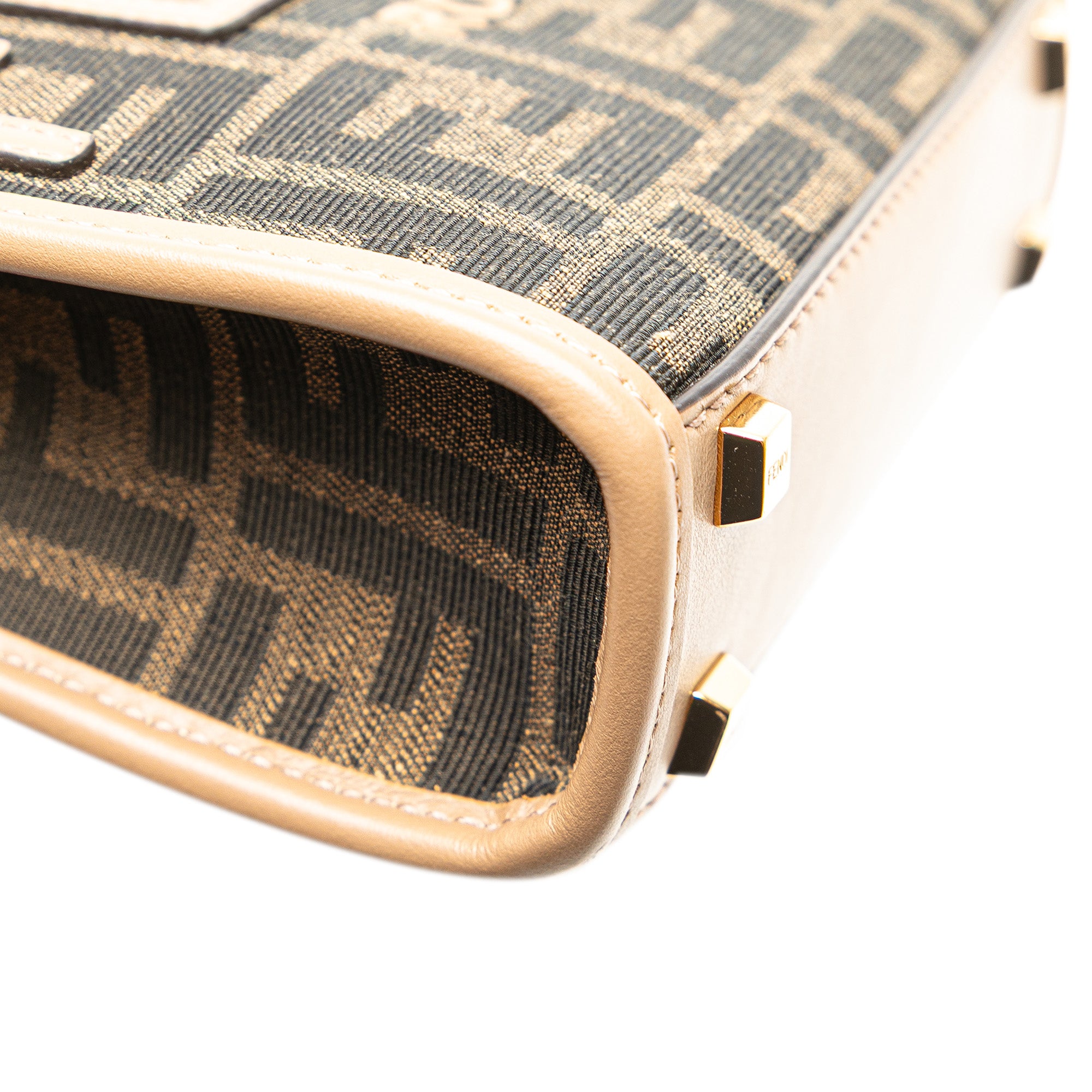 Fendi Mini Zucca Canvas Sunshine Shopper Tote