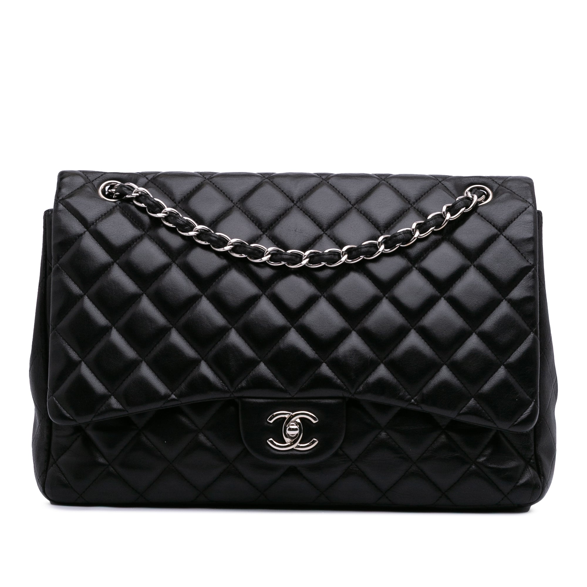 Maxi Classic Lambskin Single Flap