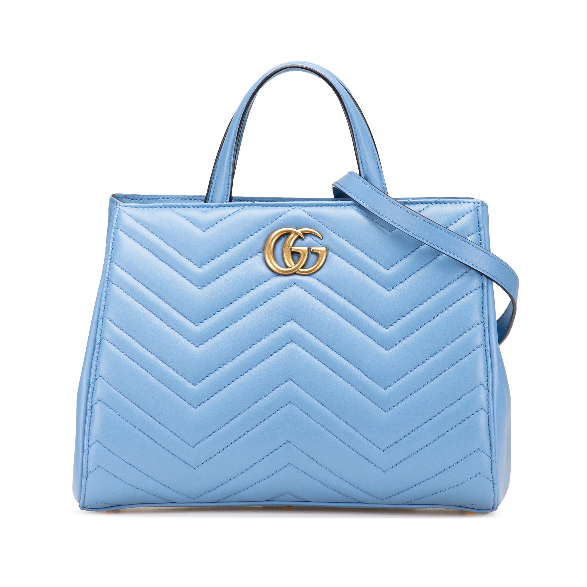 Small GG Marmont Matelasse Leather Satchel