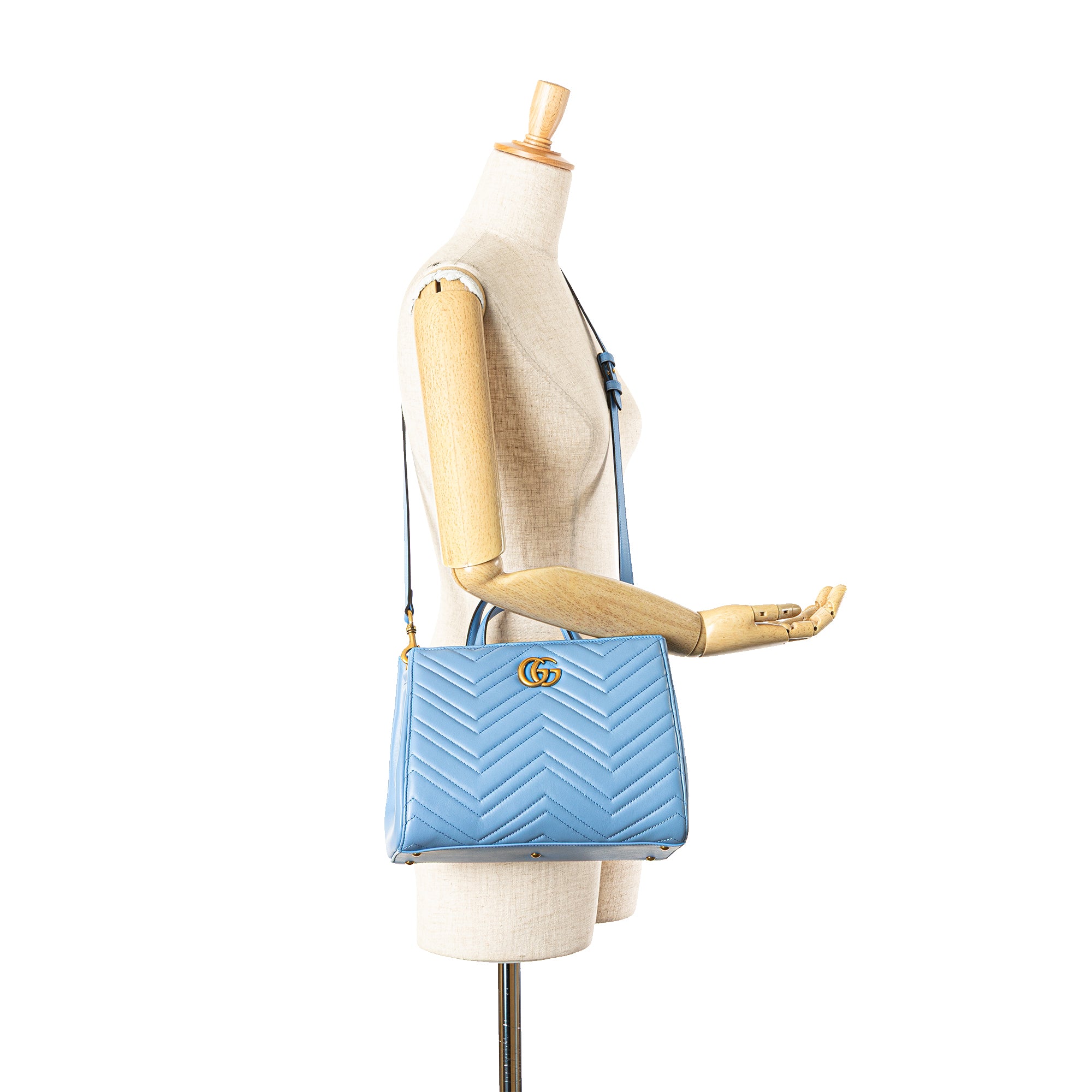 Small GG Marmont Matelasse Leather Satchel
