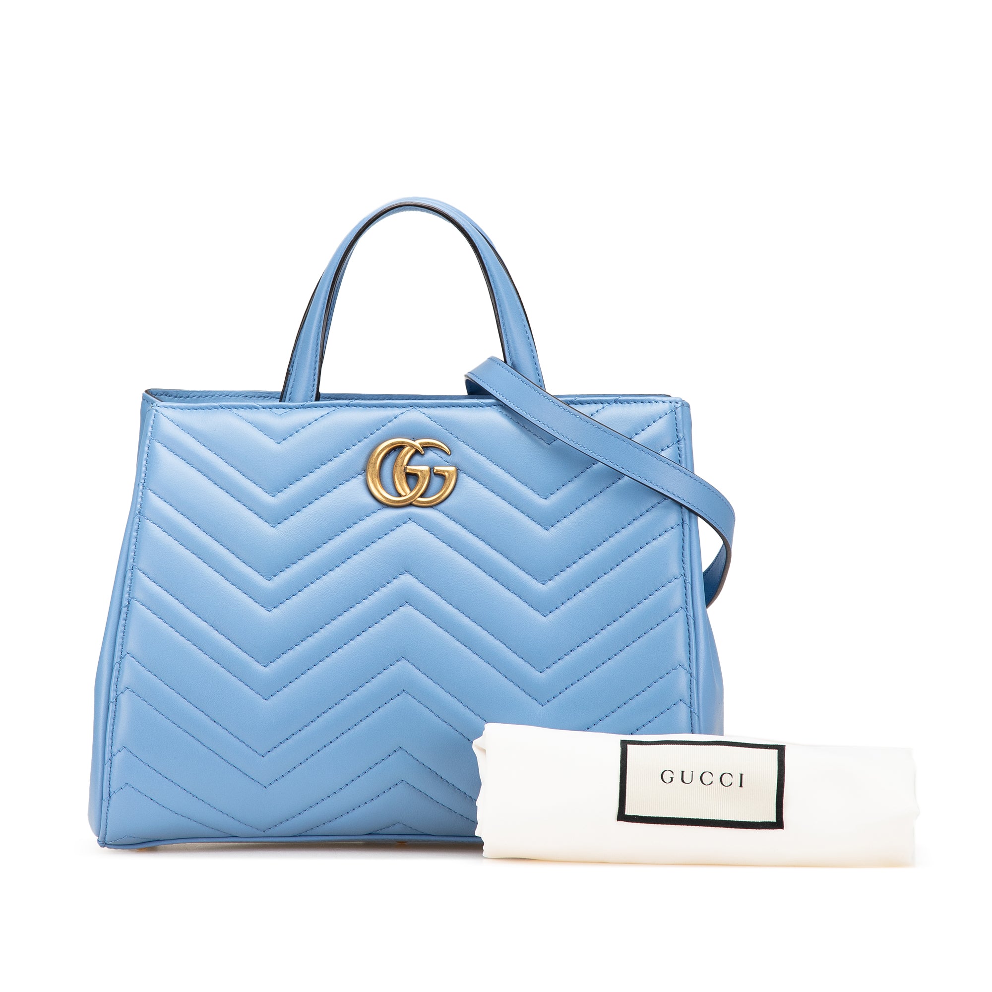 Small GG Marmont Matelasse Leather Satchel