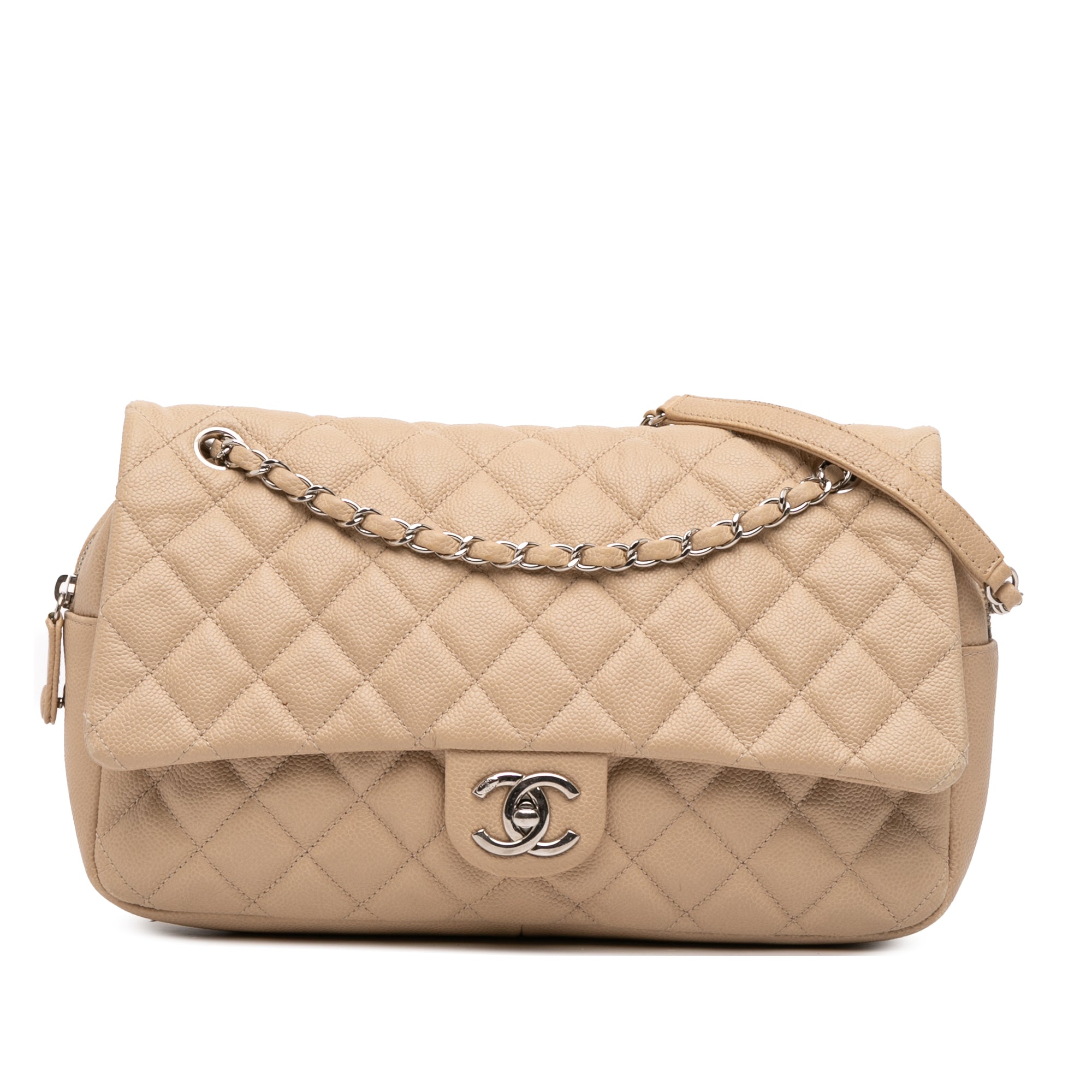 Jumbo Quilted Caviar Easy Flap