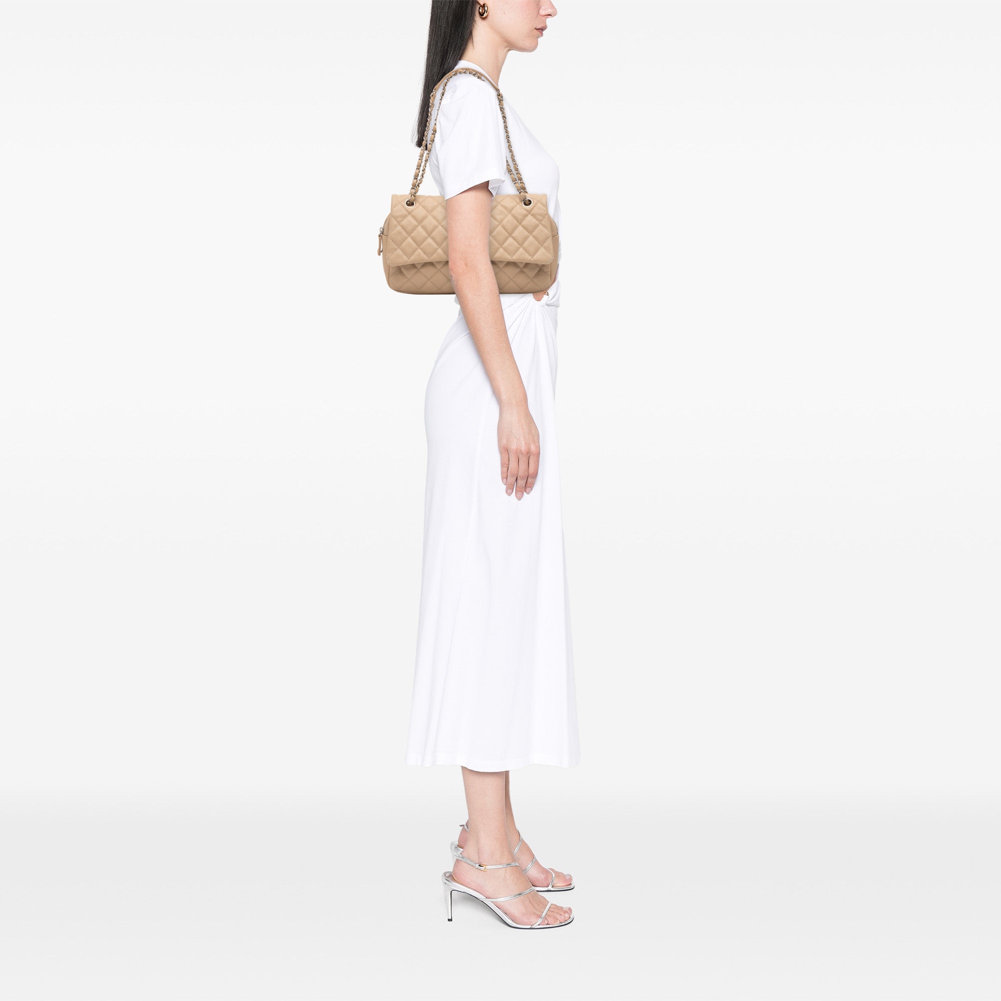 Jumbo Quilted Caviar Easy Flap