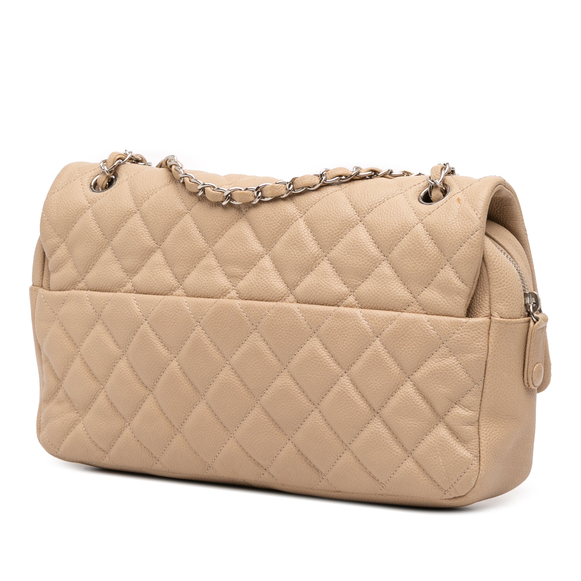 Jumbo Quilted Caviar Easy Flap