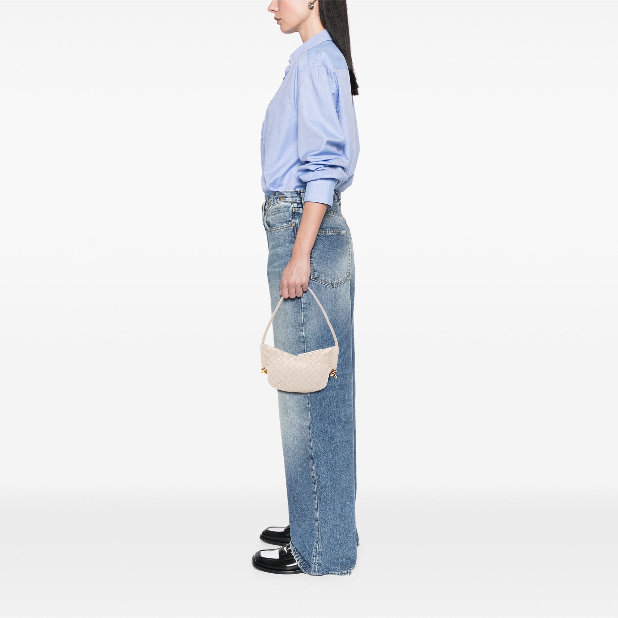 Baby Lambskin Intrecciato Solstice Shoulder Bag