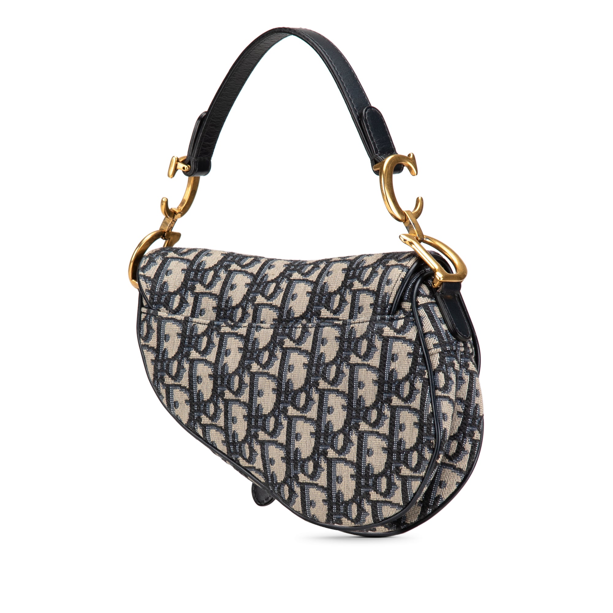 Dior Mini Oblique Canvas Saddle Bag