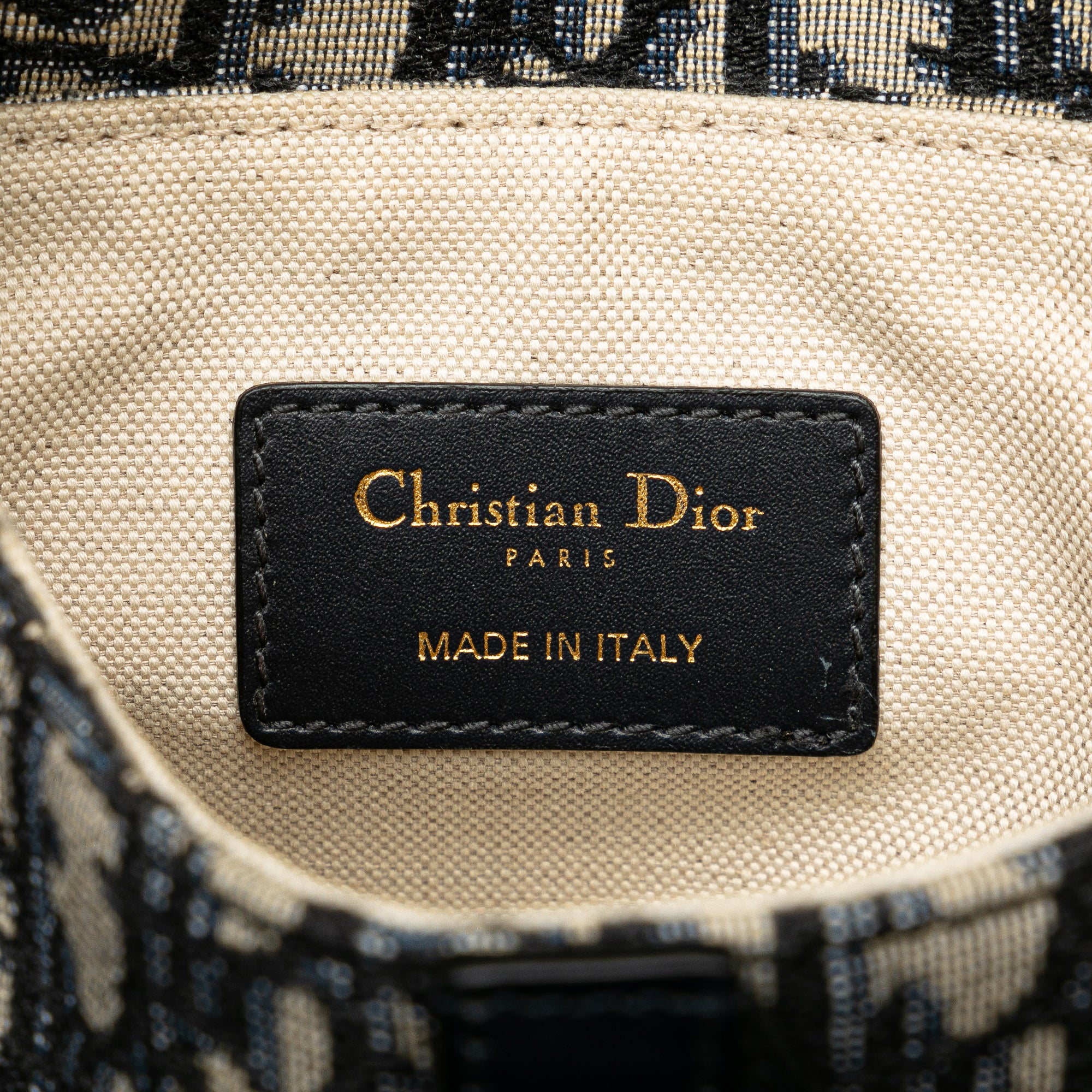 Dior Mini Oblique Canvas Saddle Bag