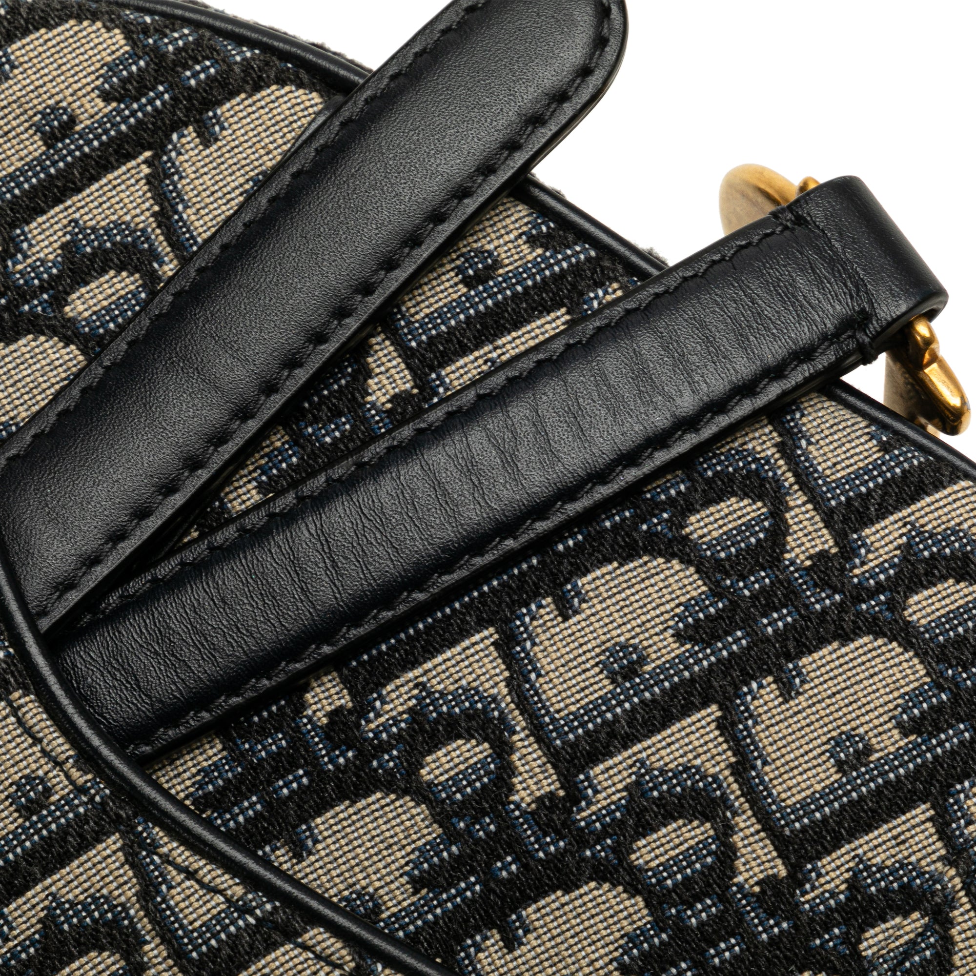 Dior Mini Oblique Canvas Saddle Bag