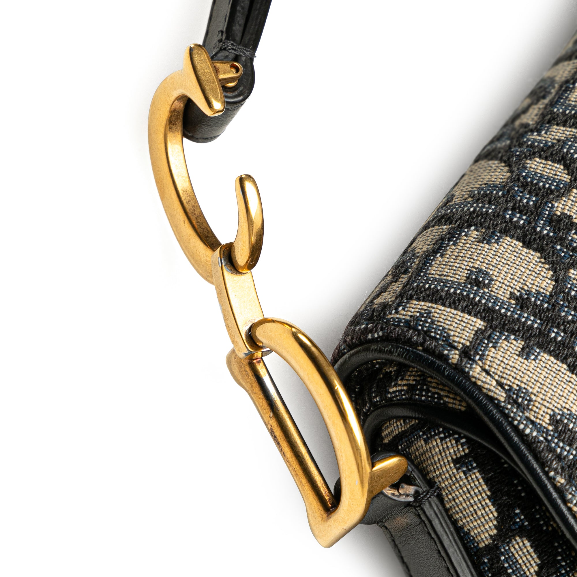 Dior Mini Oblique Canvas Saddle Bag