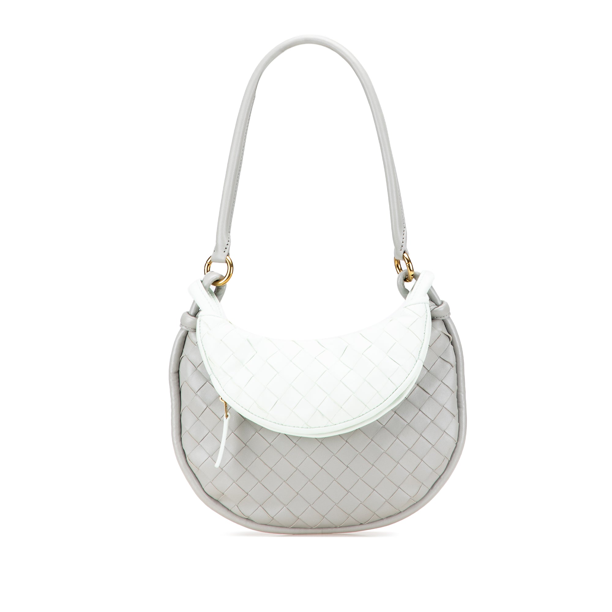 Bottega Veneta Small Bicolor Lambskin Intrecciato Gemelli Bag