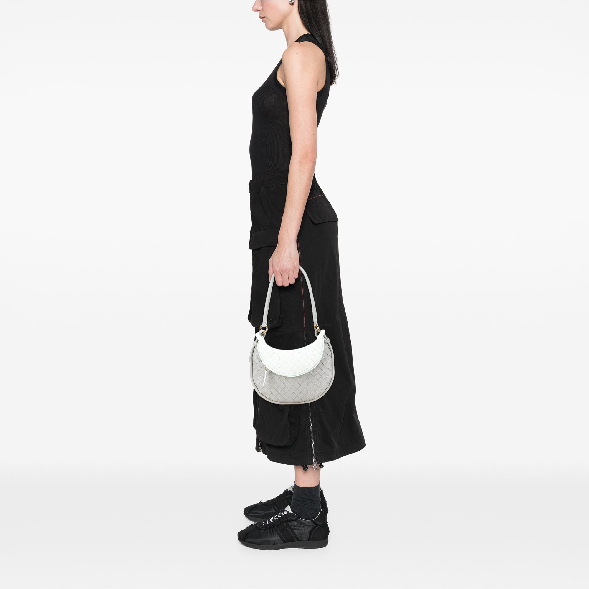 Bottega Veneta Small Bicolor Lambskin Intrecciato Gemelli Bag